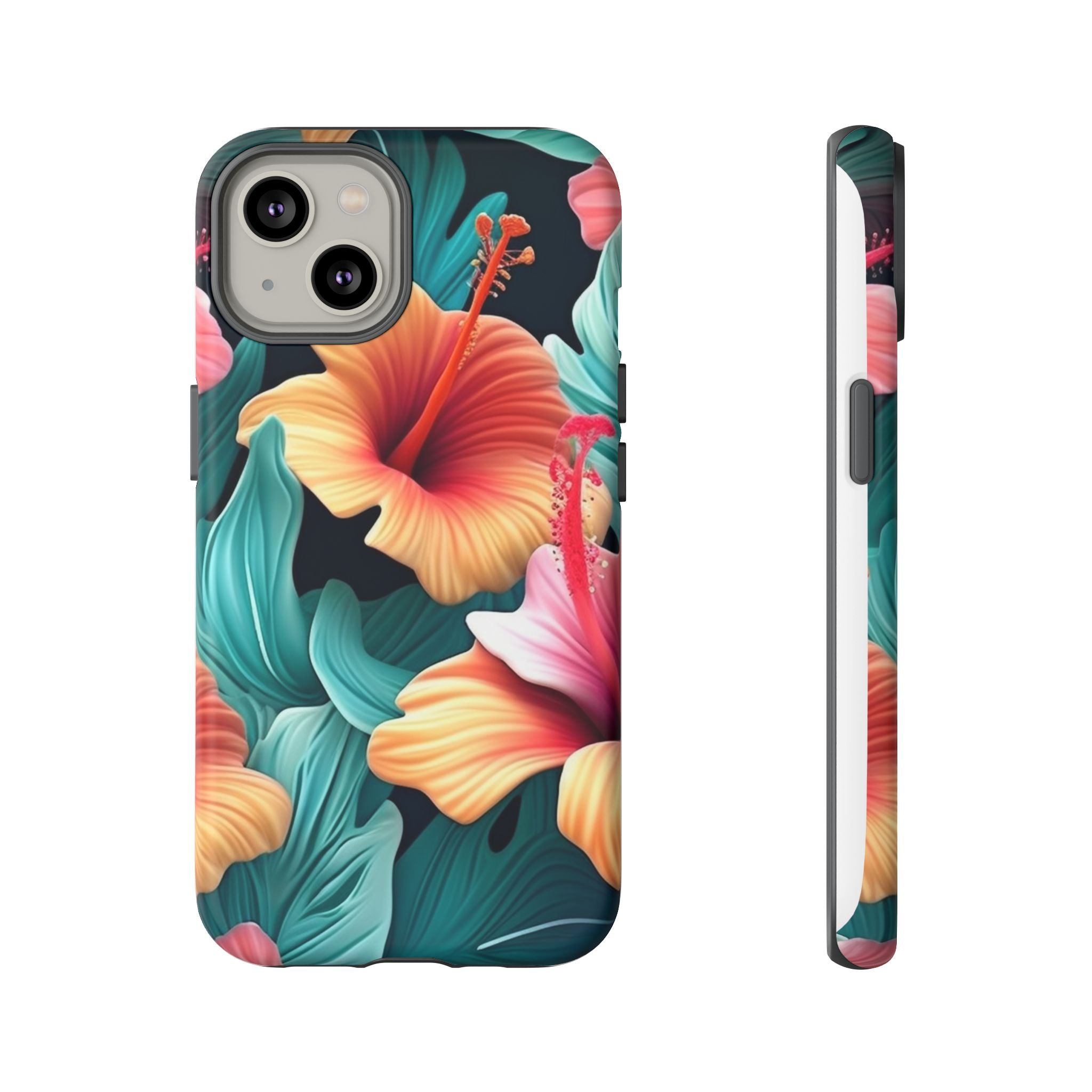 Tropical Hibiscus Hexagon iPhone Case