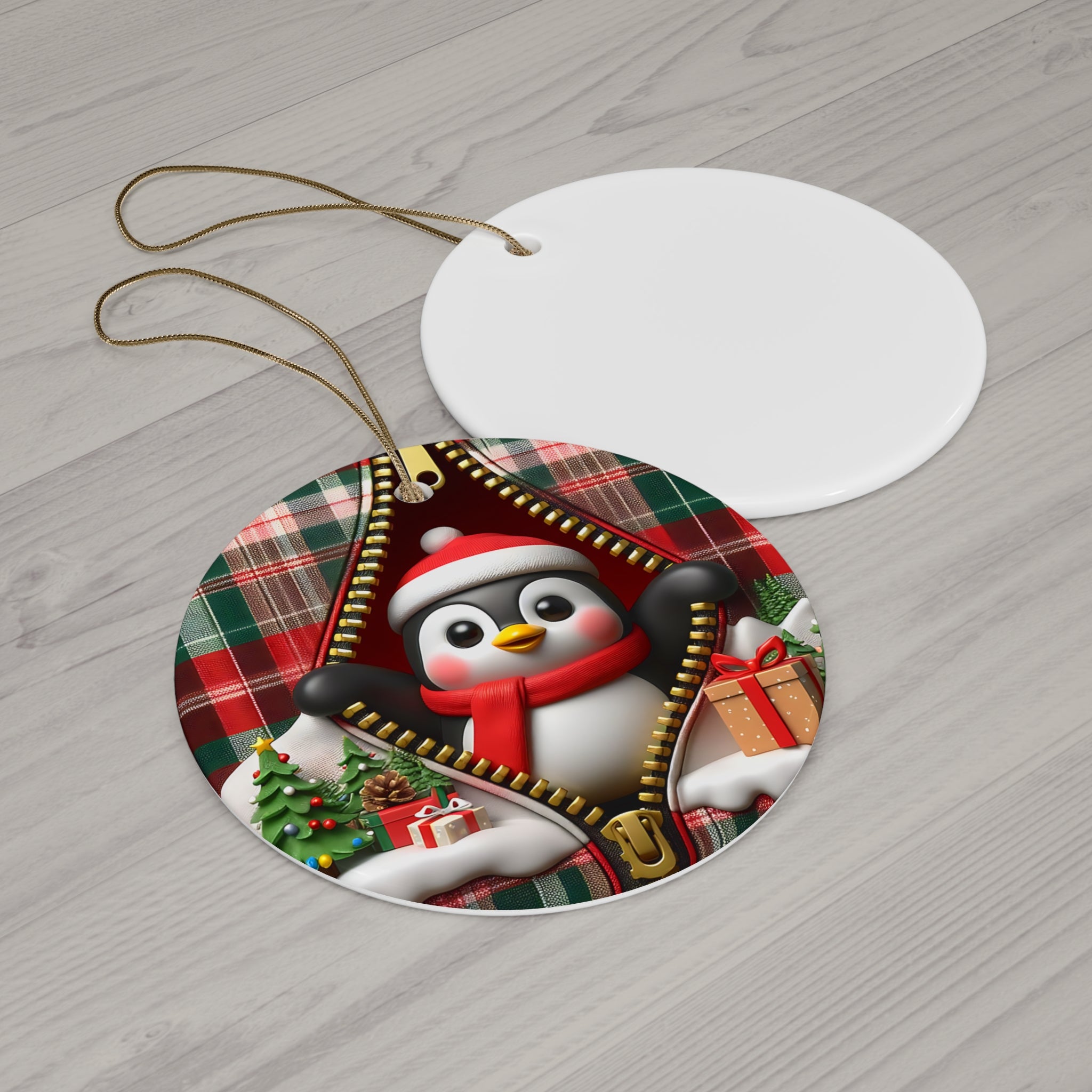 Chubby Penguin Christmas Ornament