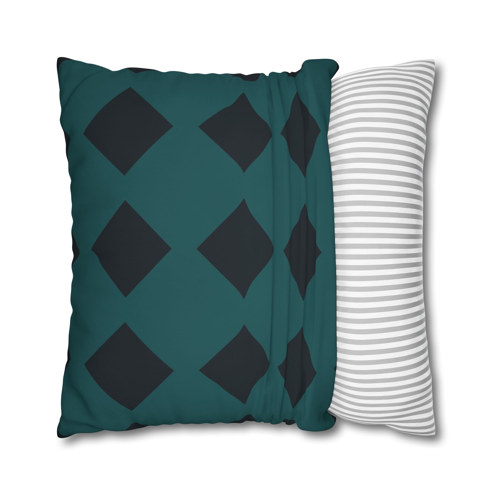 Teal Geometric Diamond Pillowcase