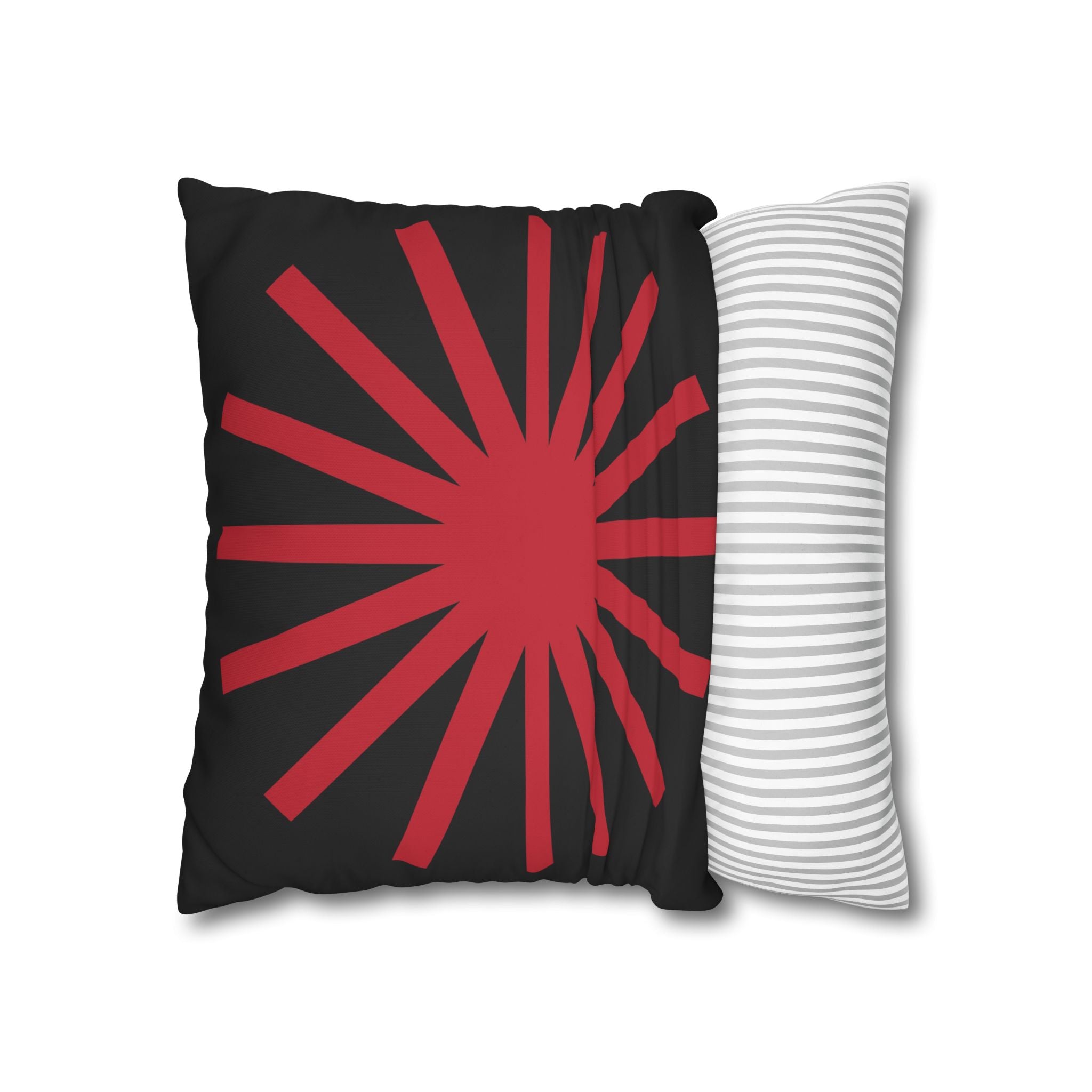 Red Sunburst Geometric Pillowcase