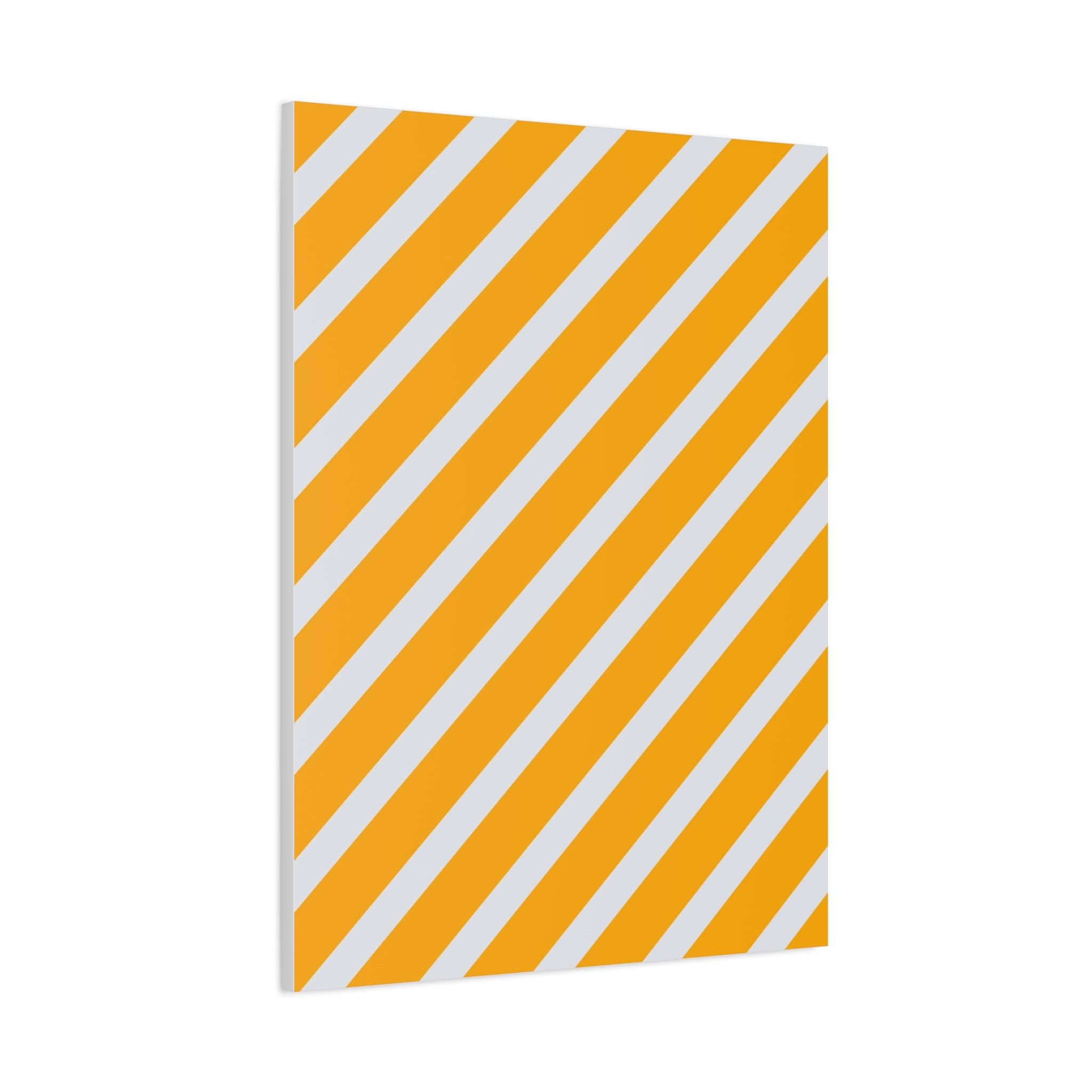 Orange & Gray Diagonal Stripe Canvas Art