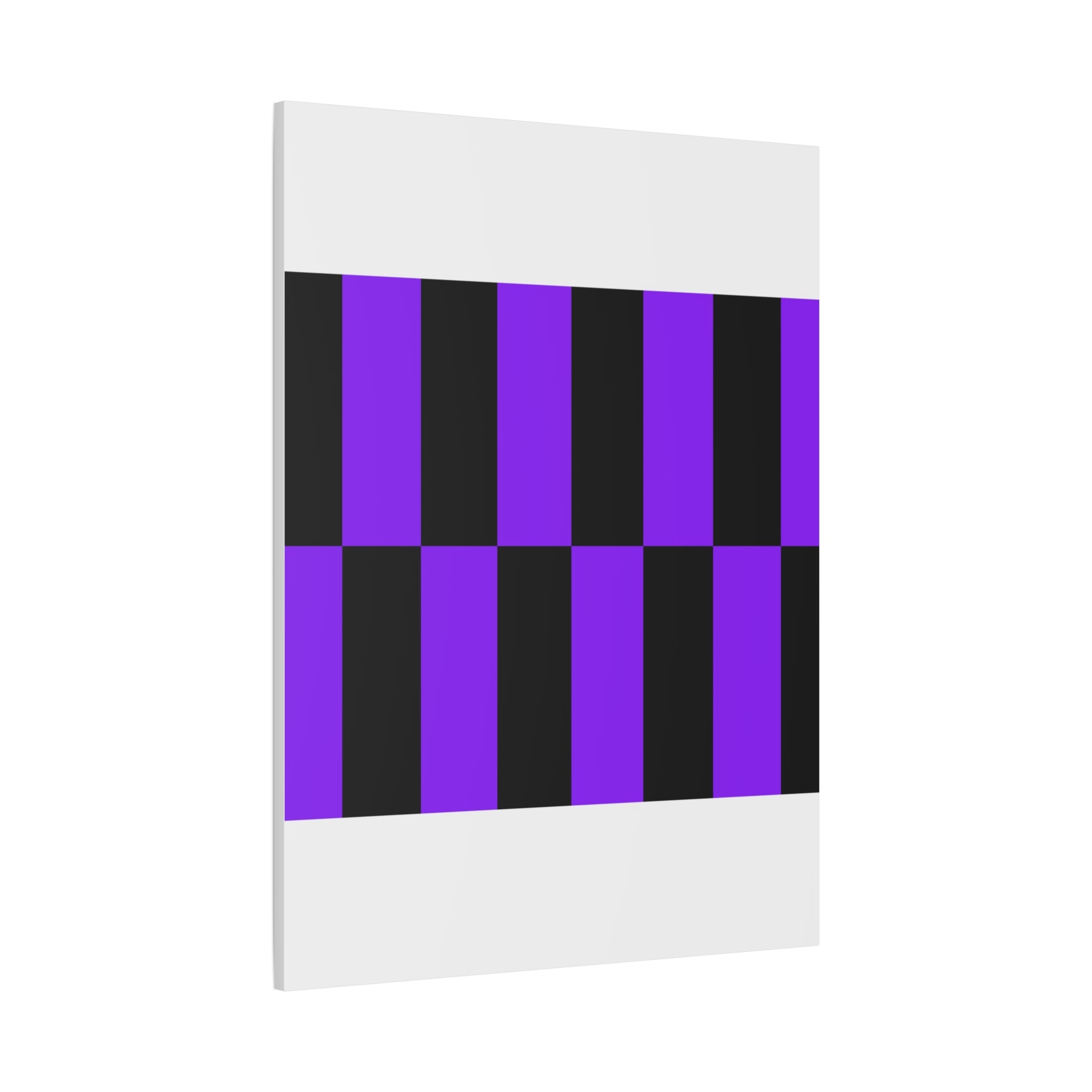 Violet & Charcoal Checkerboard Canvas Art