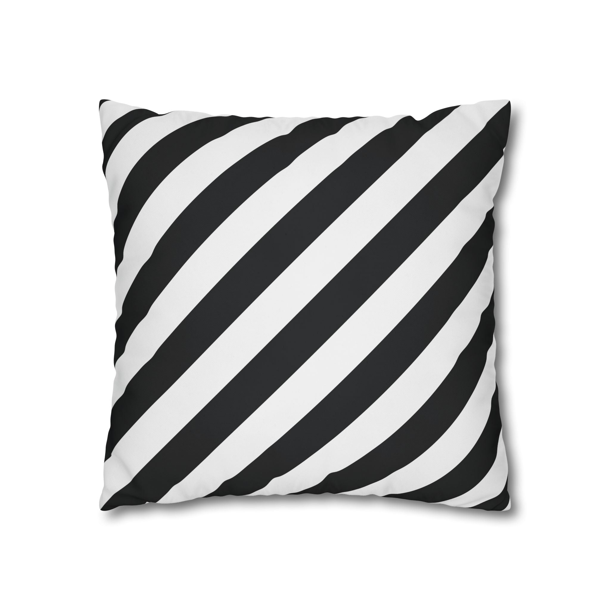 Geometric Stripe Pillowcase - Black & White