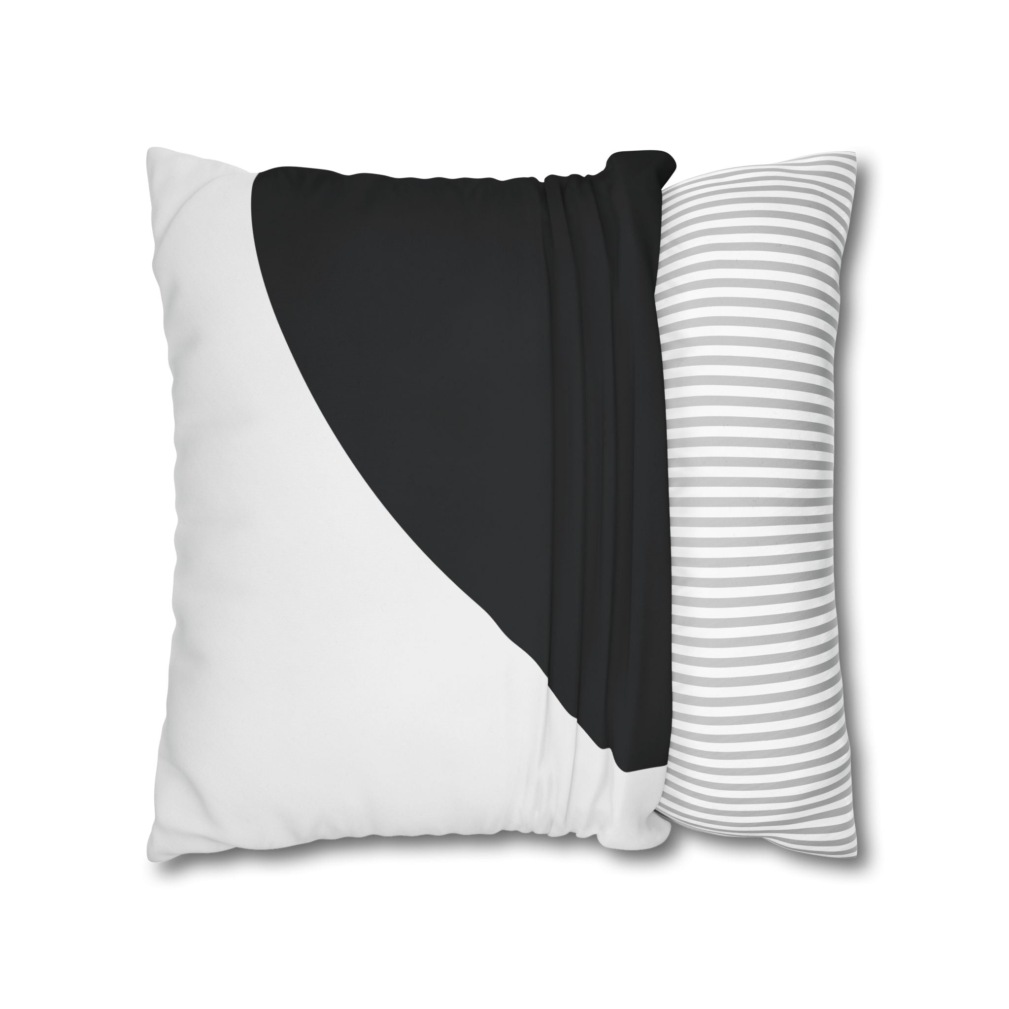 Minimalist Black & White Semi-Circle Pillowcase