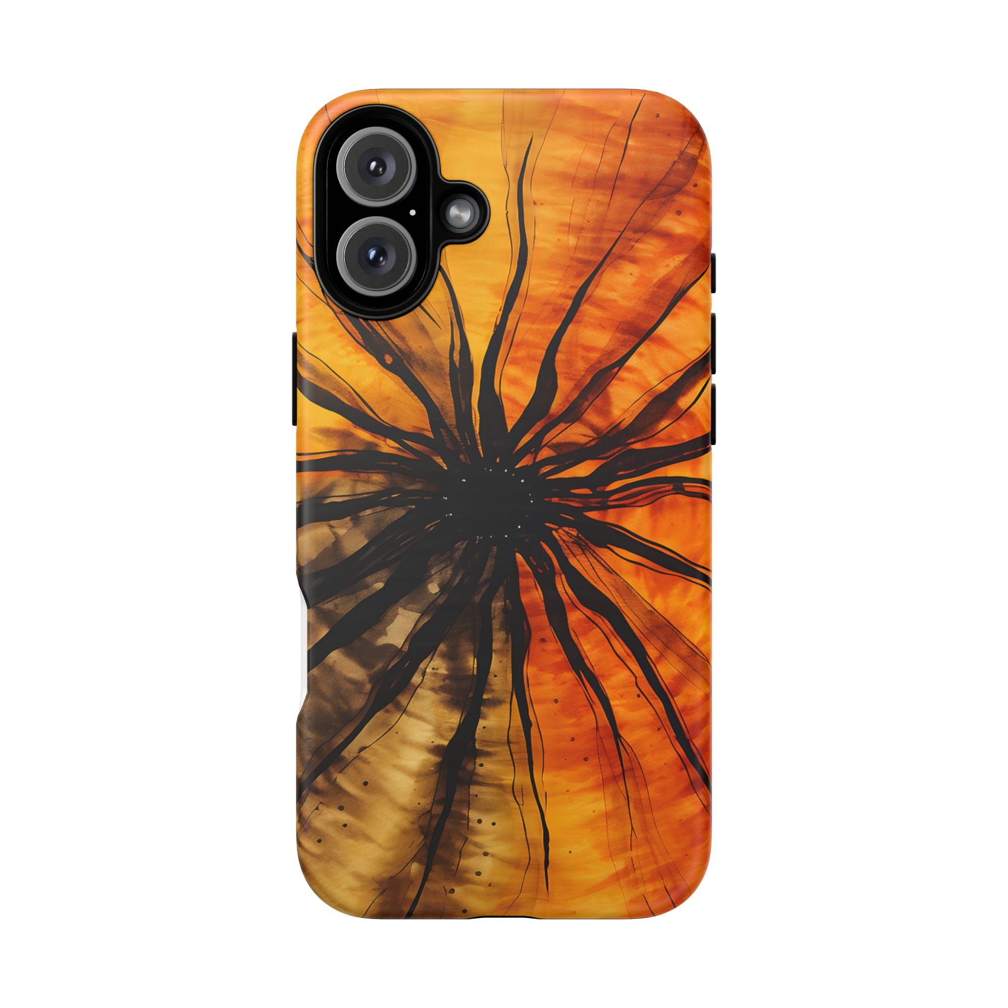 Fiery Sunburst Hexagon iPhone Case