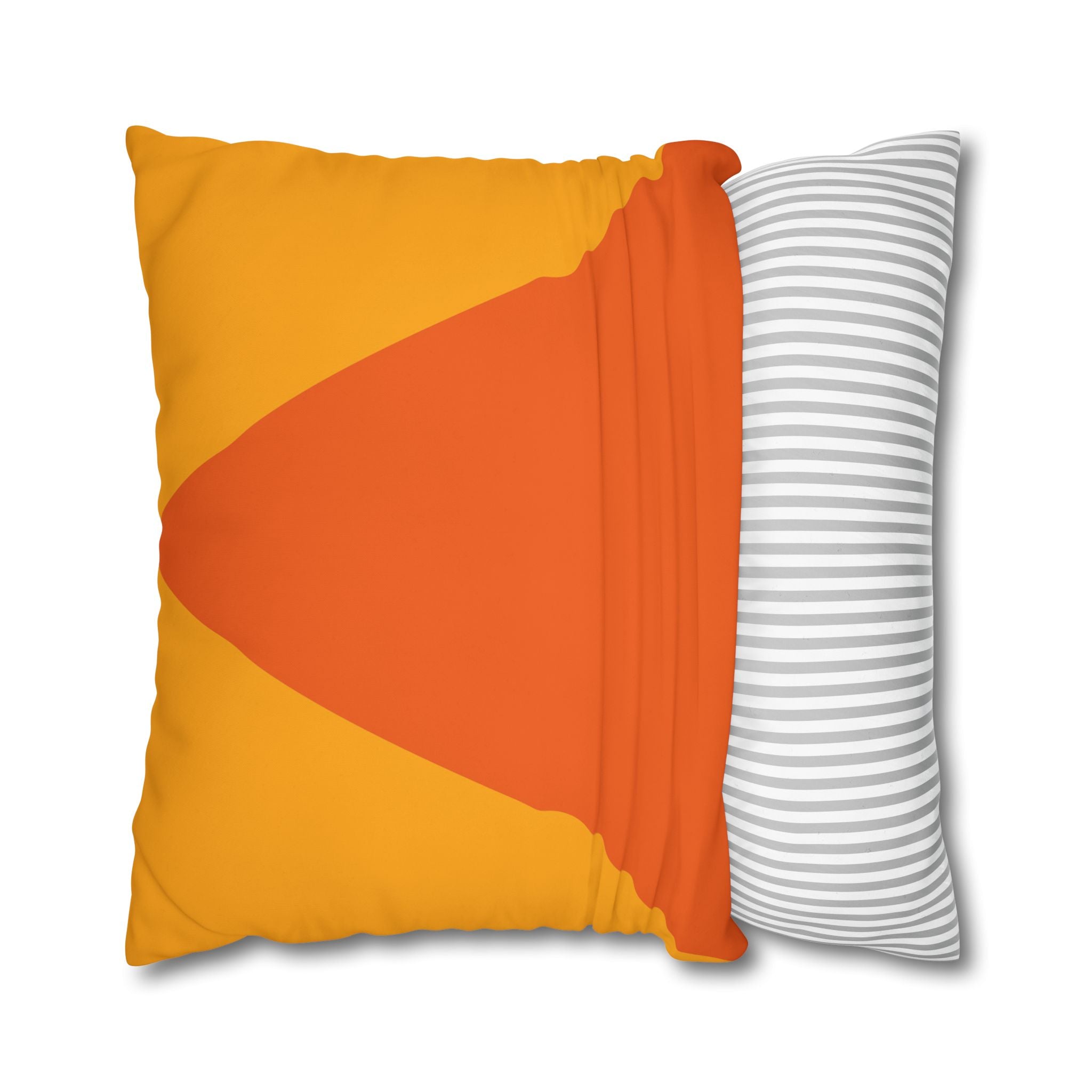 Geometric Orange Pillowcase - Modern Design