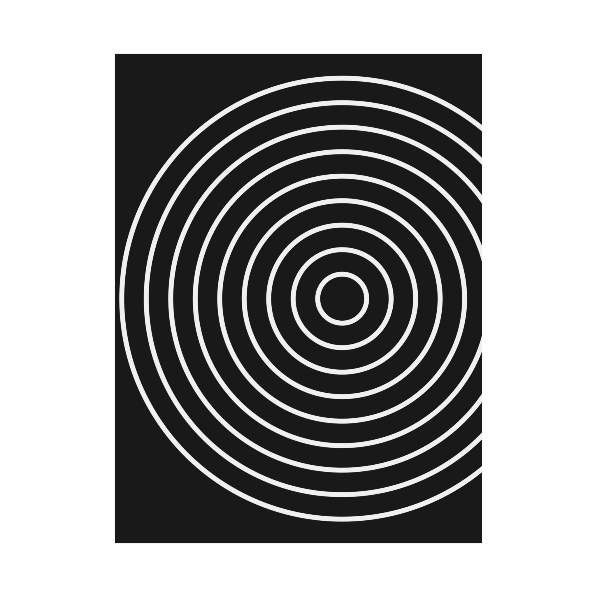 Concentric Circles Abstract Art Poster