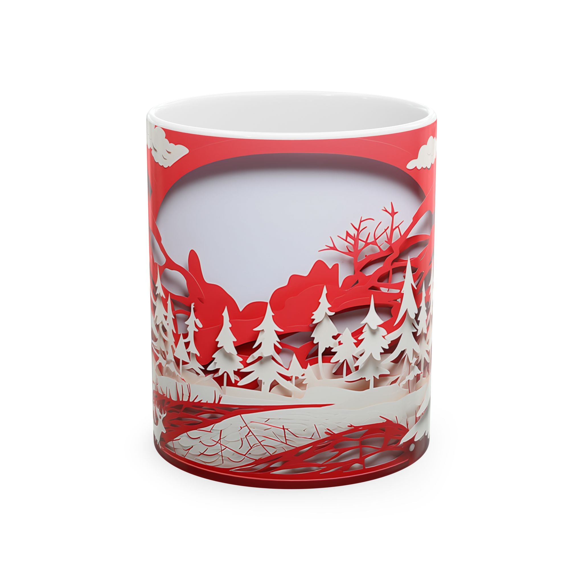 Winter Forest Papercut Mug