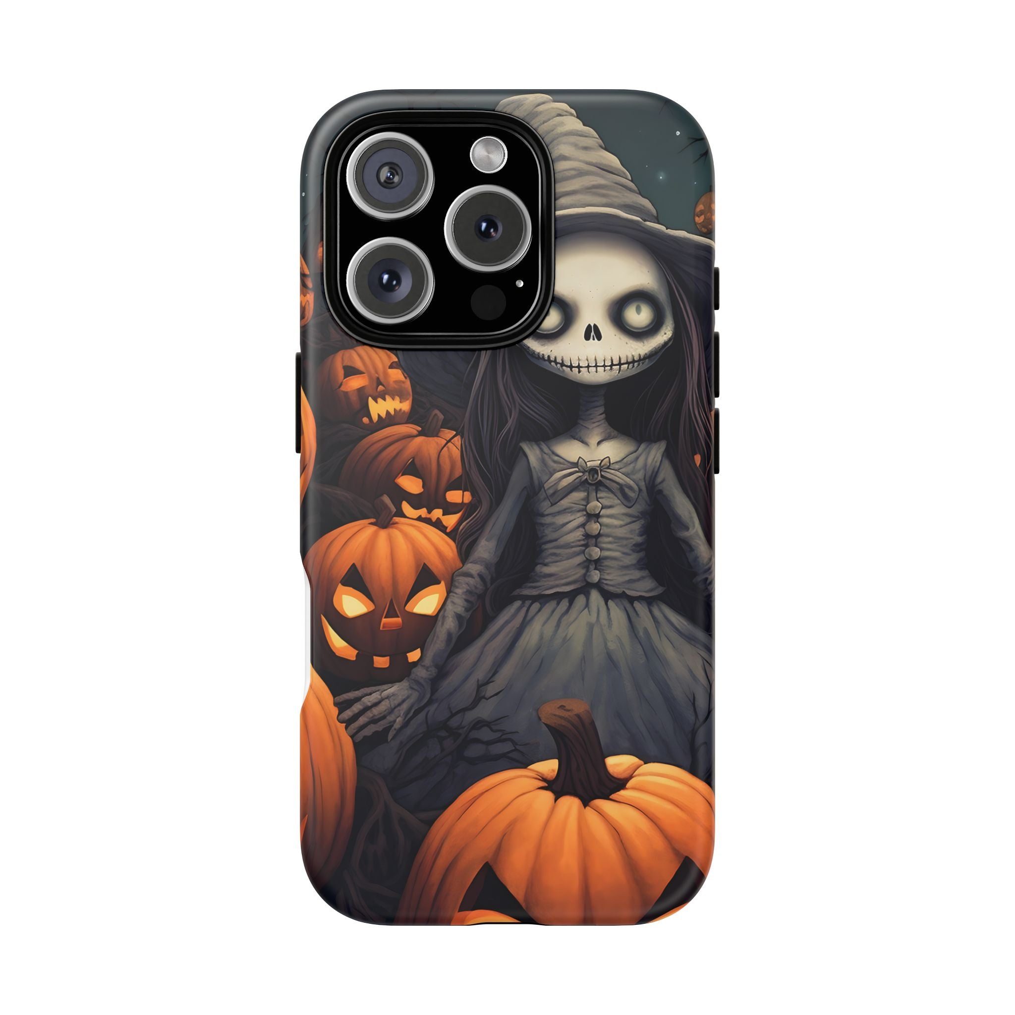 Spooky Witch Girl Hexagon Stone iPhone Case