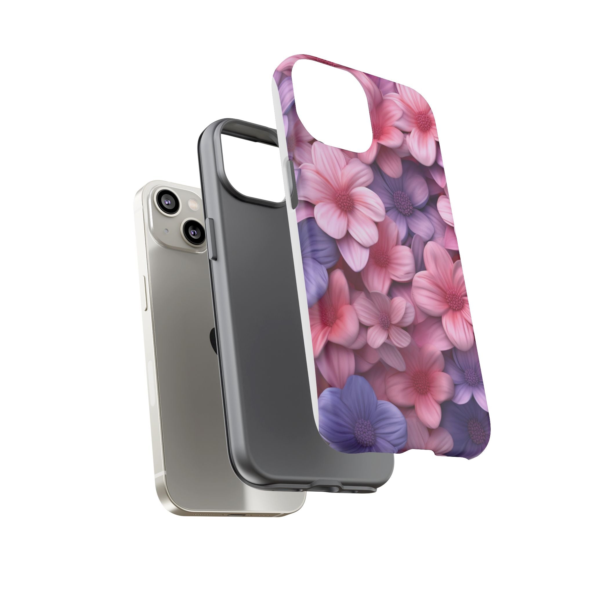 Floral Bloom Hexagon Stone iPhone Case