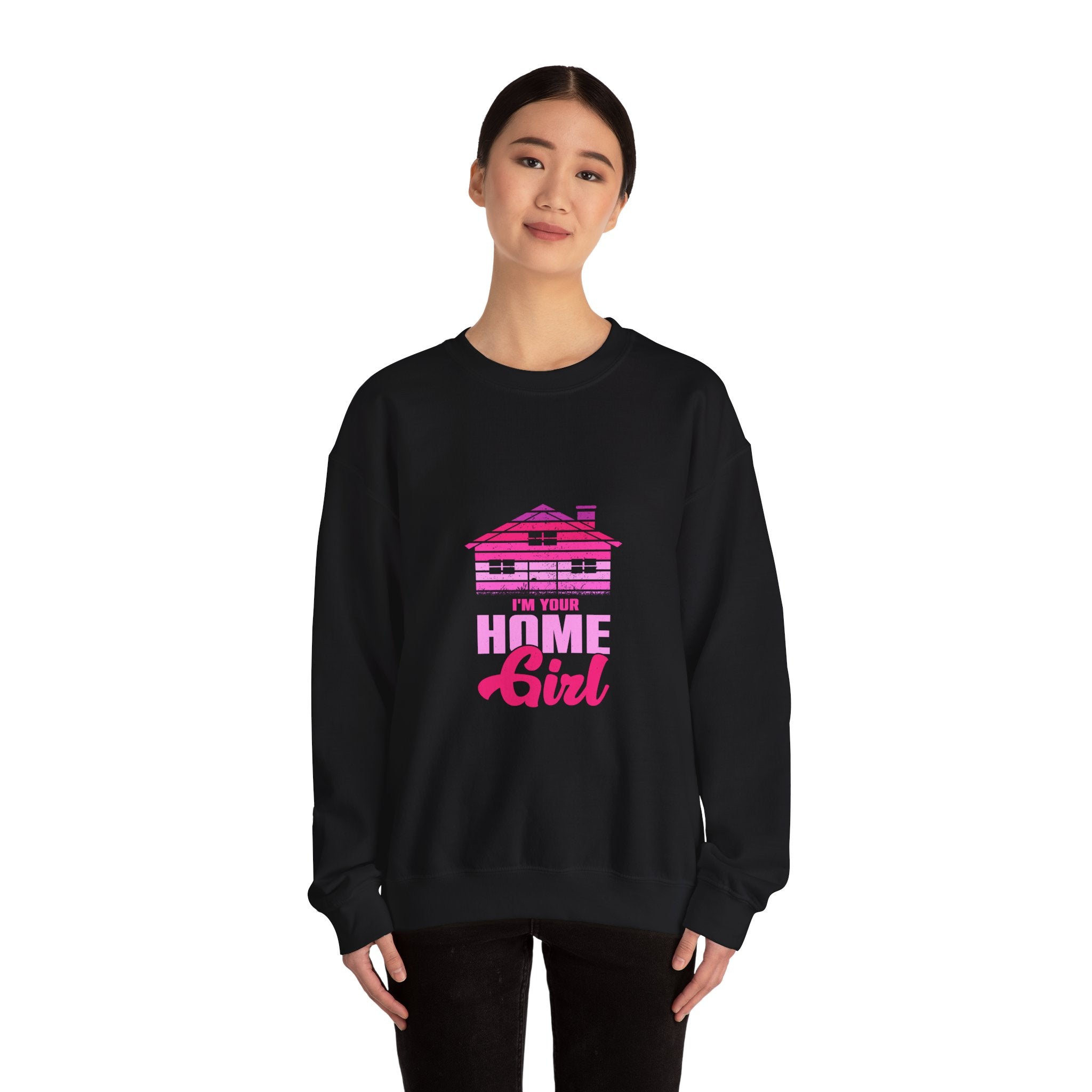 Pink House Girl Sweatshirt - Retro Home Decor