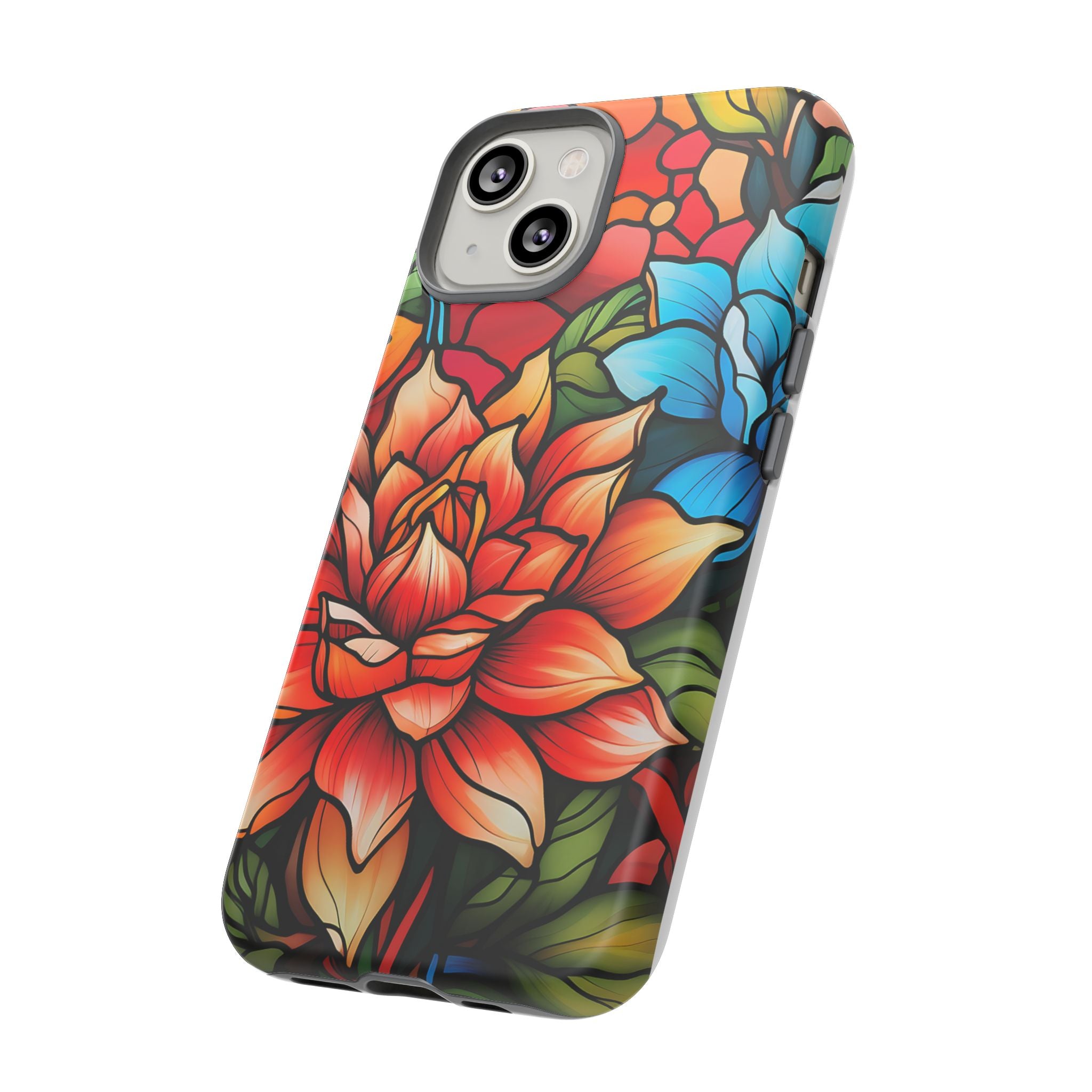 Stained Glass Floral iPhone Case - Hexagon Stone