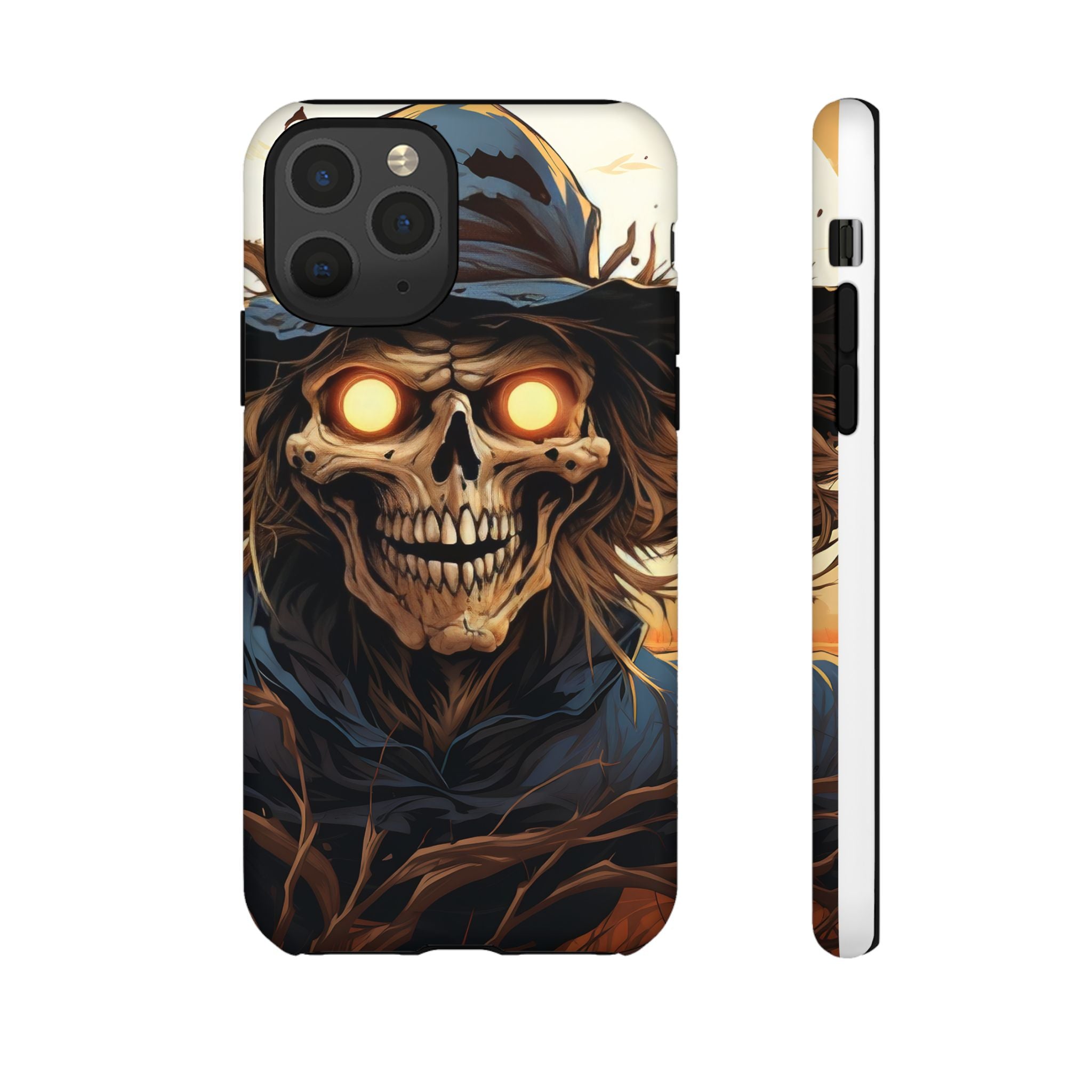 Eerie Scarecrow Hexagon Stone iPhone Case