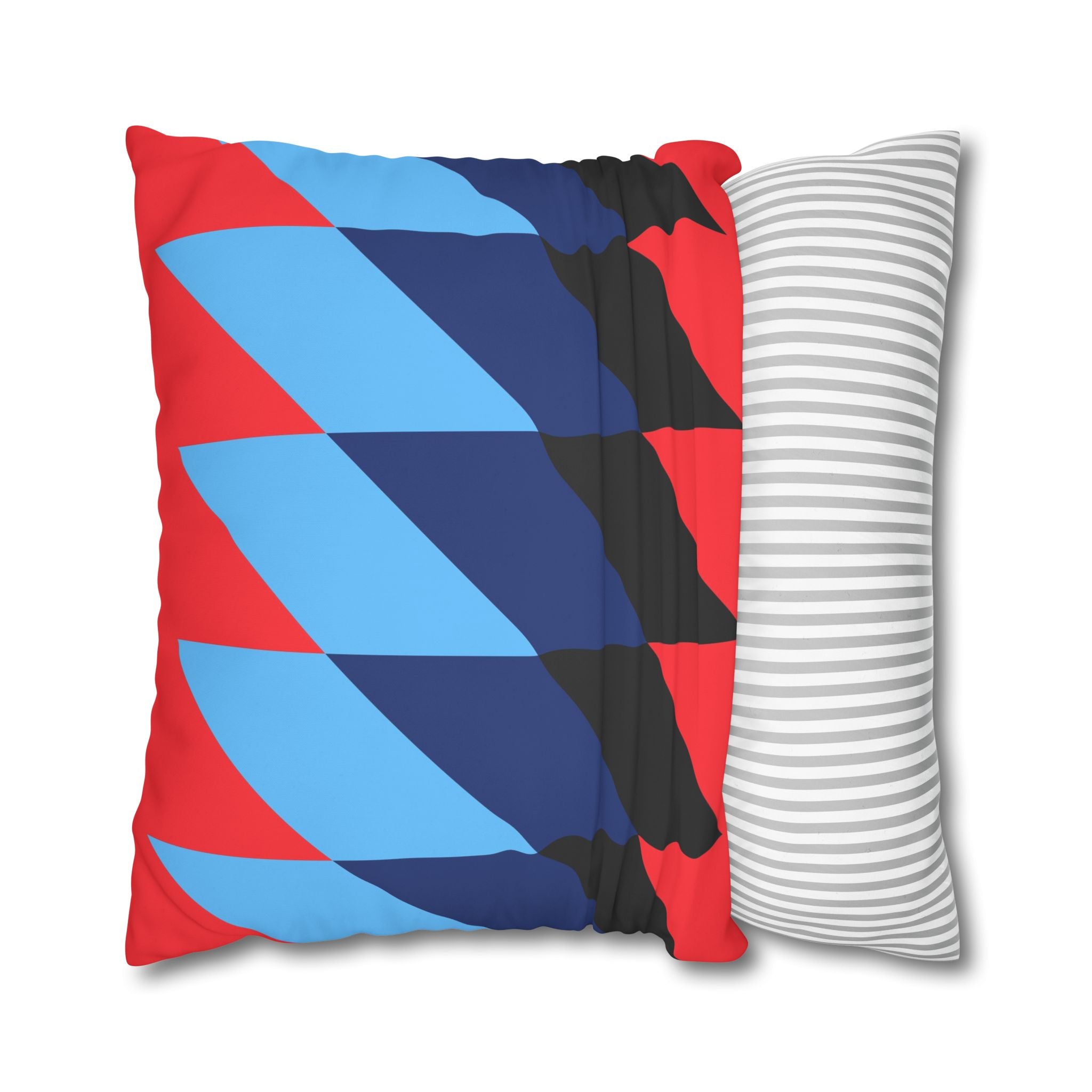 Geometric Red Pillowcase - Modern Design