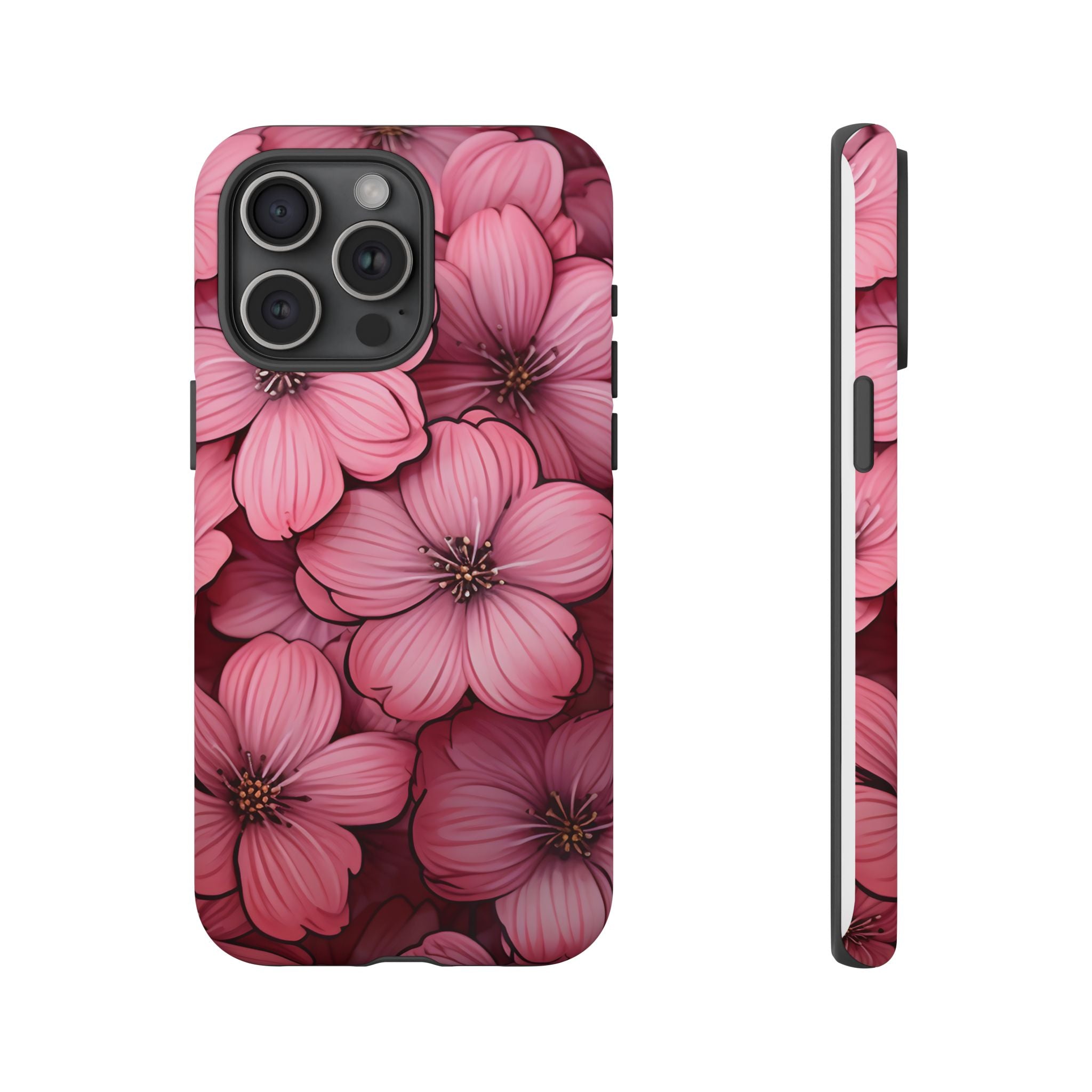 Pink Blossom Hexagon iPhone Case - Rugged