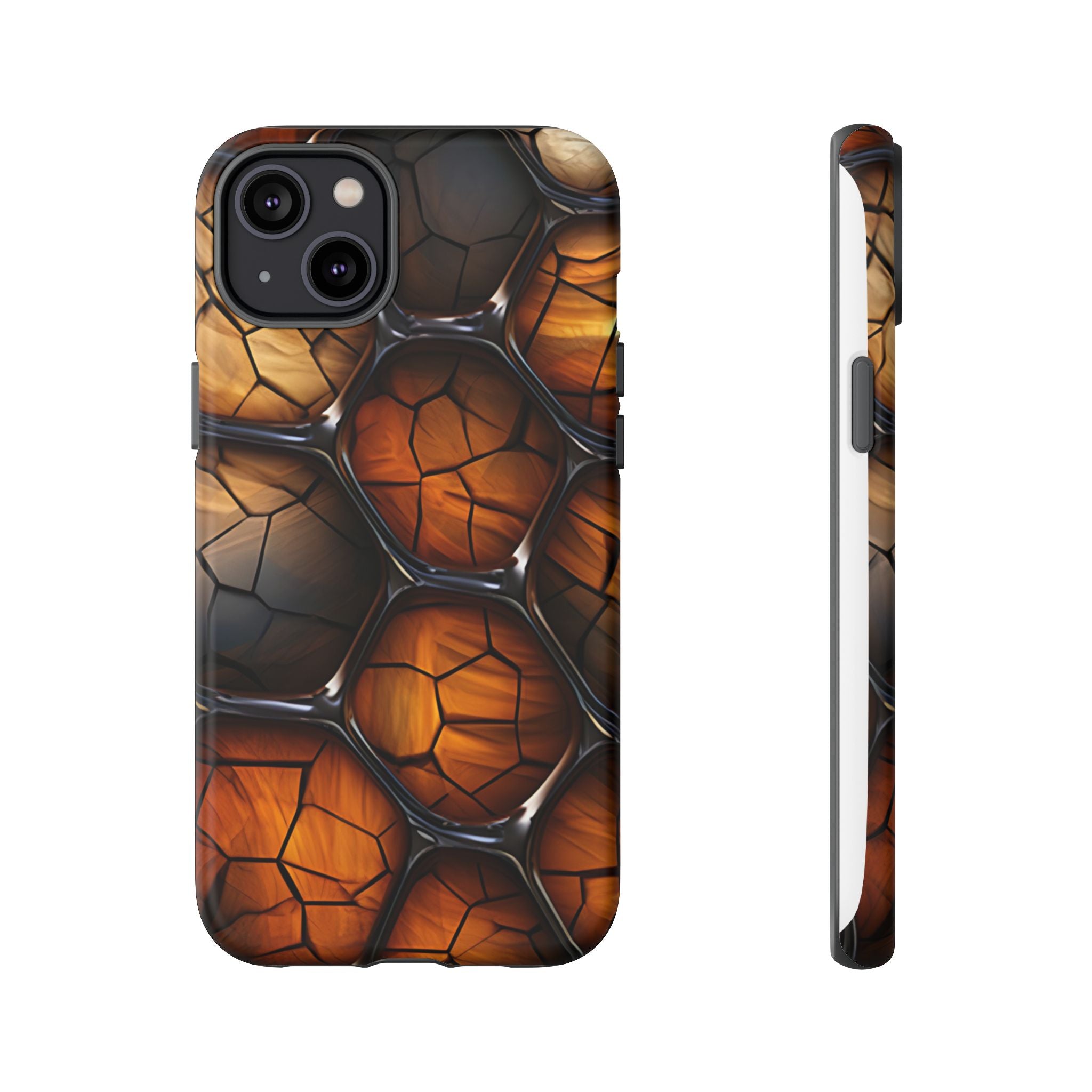 Cracked Wood Honeycomb iPhone Case