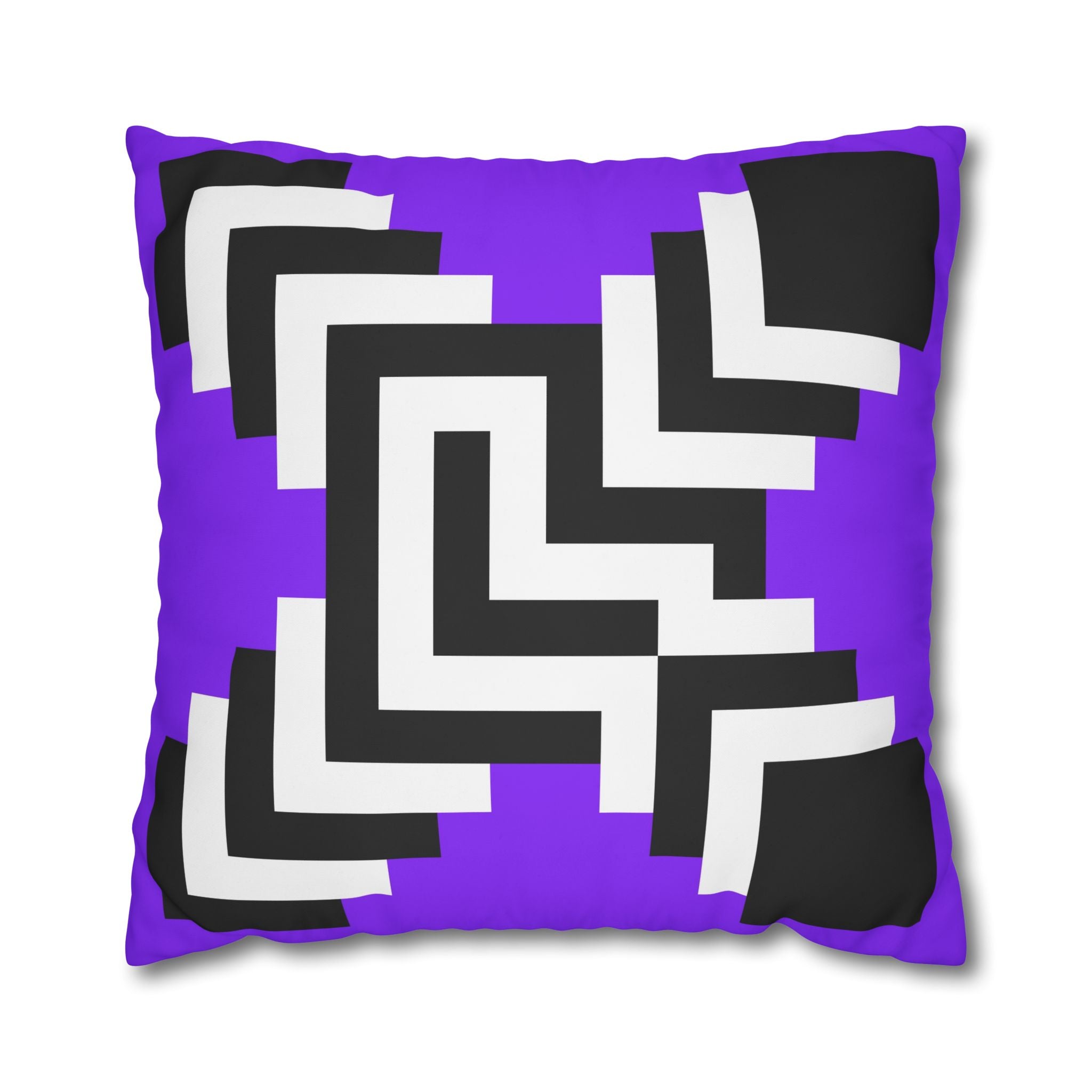 Purple Pixel Art Pillowcase - Abstract Design