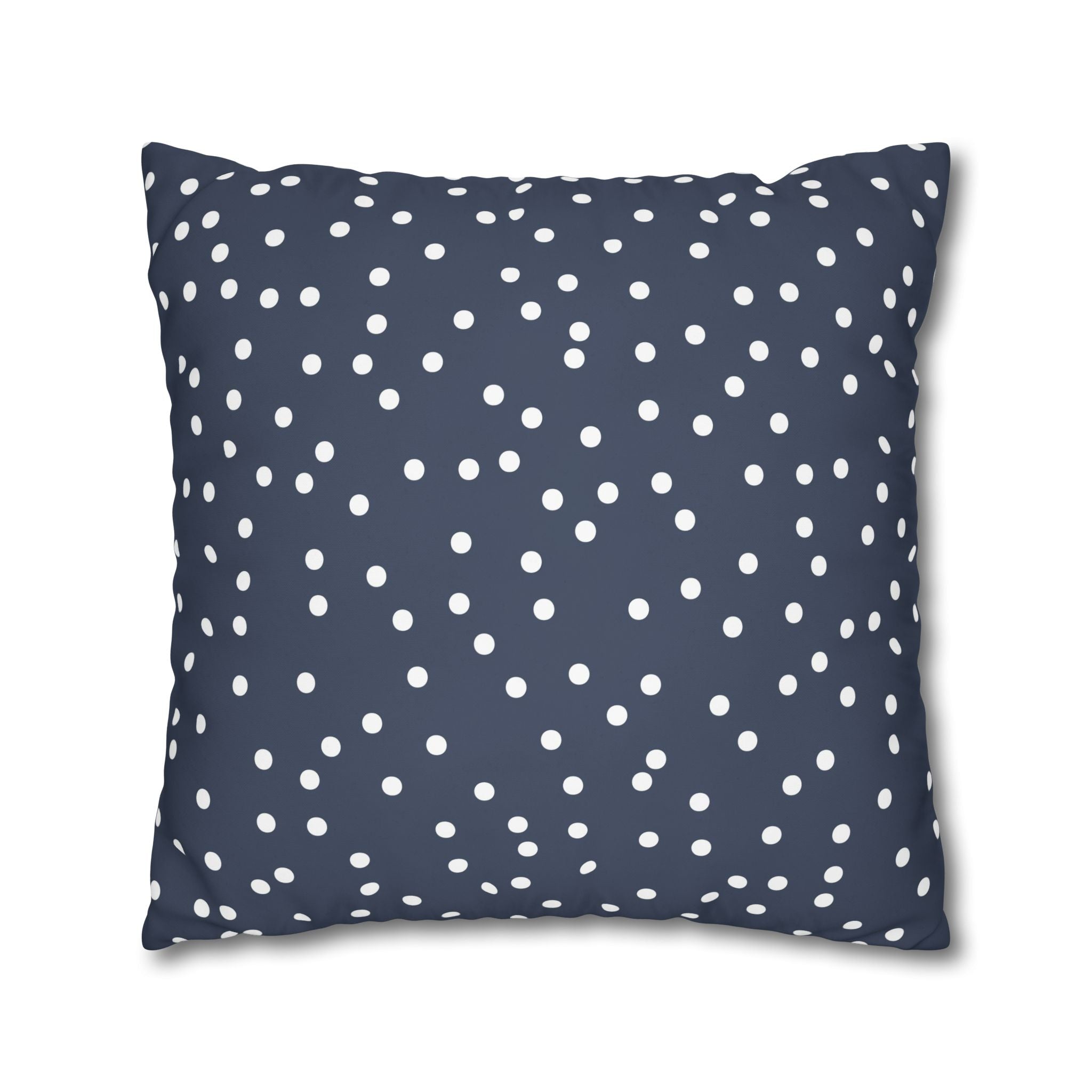 Navy Blue Polka Dot Pillowcase