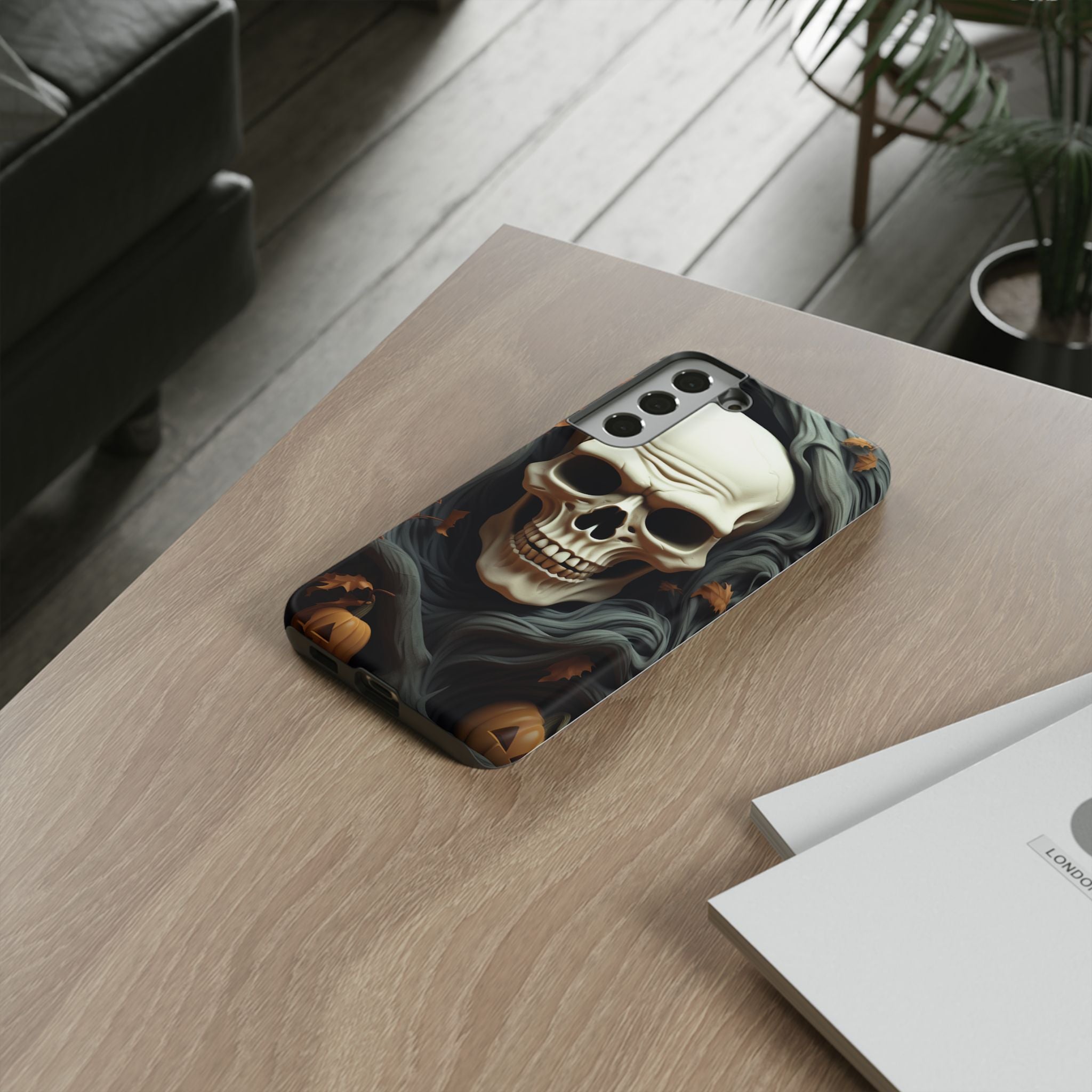 Spooky Skull Samsung Case: Halloween Edition