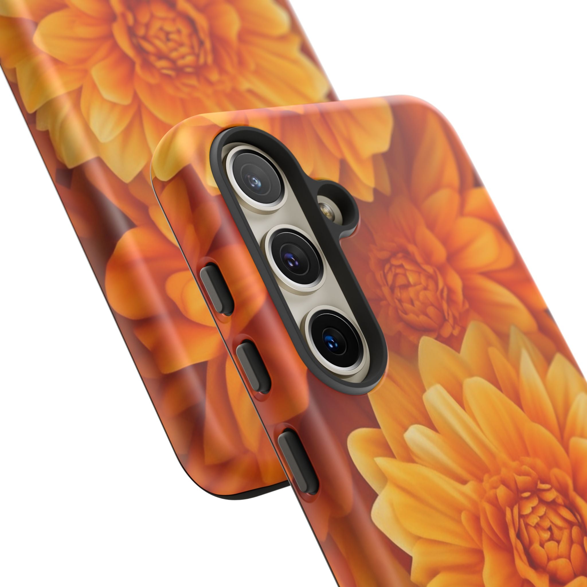 Orange Dahlia Bloom Samsung Case