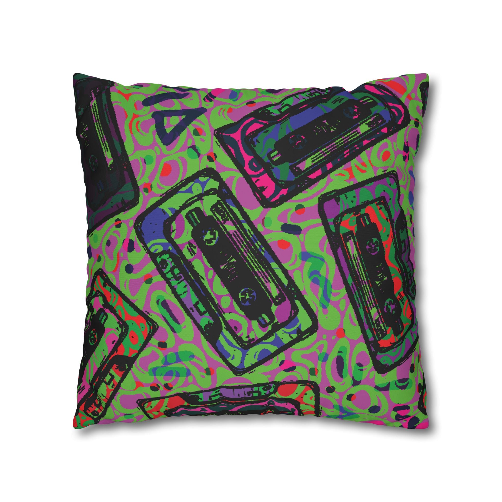 Retro Cassette Tape Pillowcase - 80s Vibe