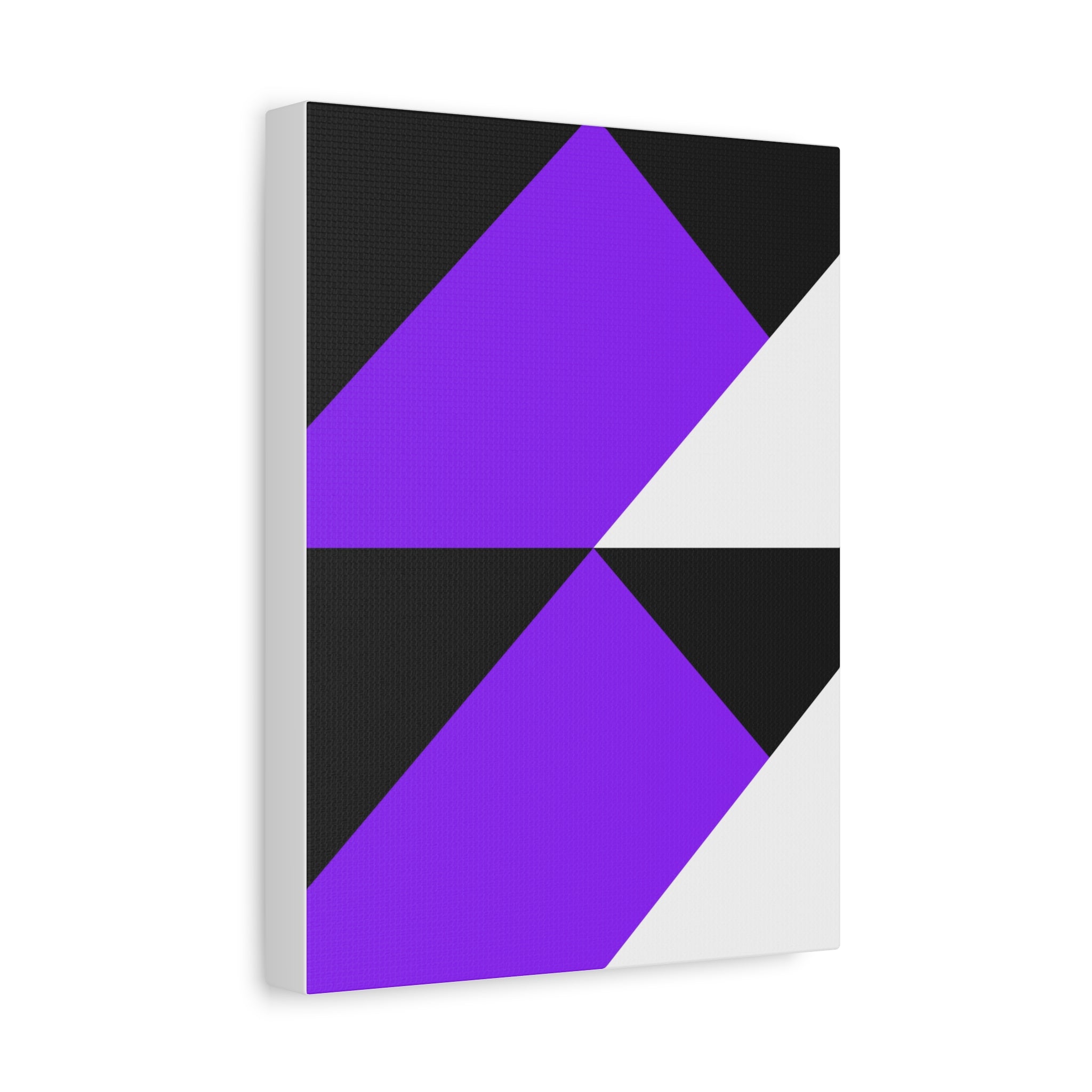 Geometric Purple Triangle Canvas Art