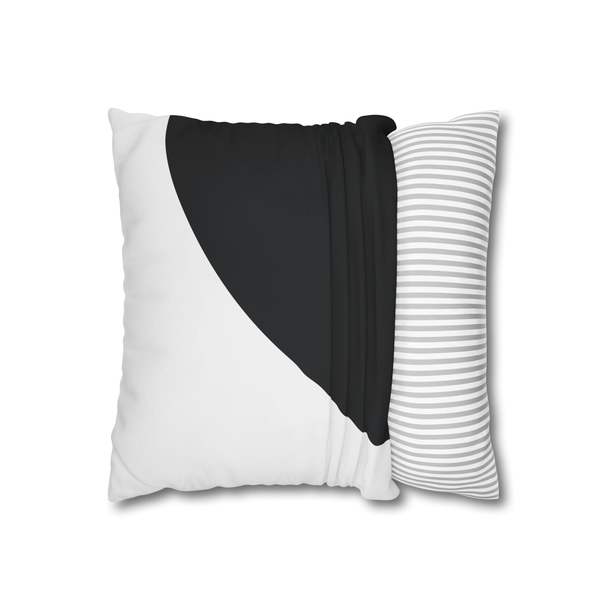 Minimalist Black & White Semi-Circle Pillowcase