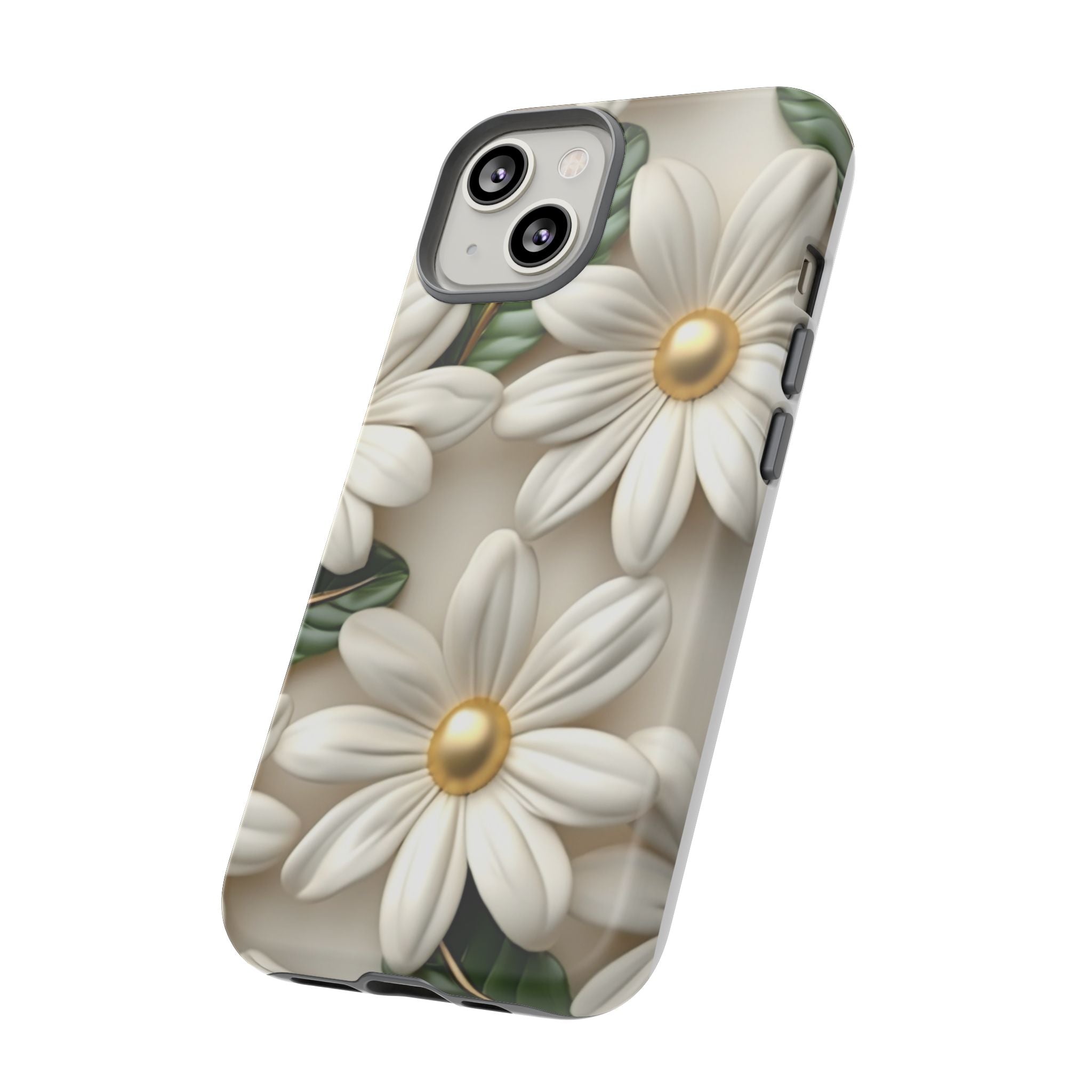 Sculpted Daisy iPhone Case - Hexagon Stone