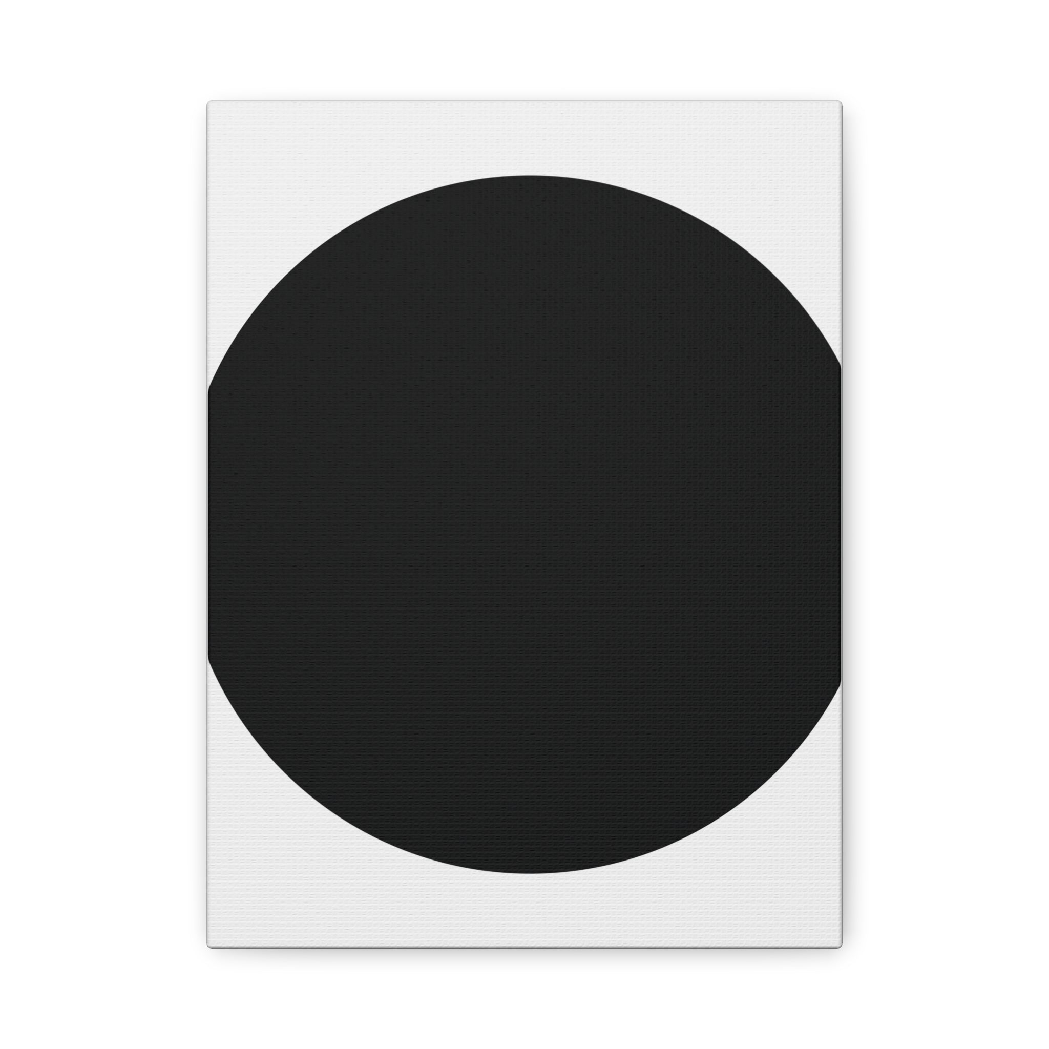 Minimalist Black Circle Canvas Art