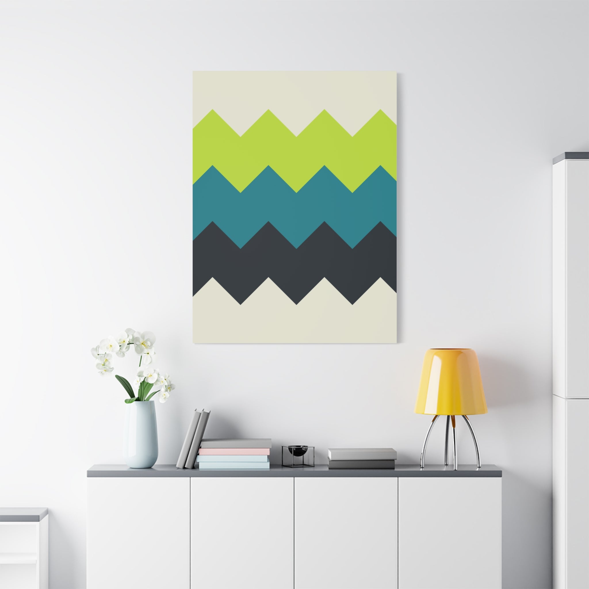 Abstract Geo Zigzag Canvas Art Print