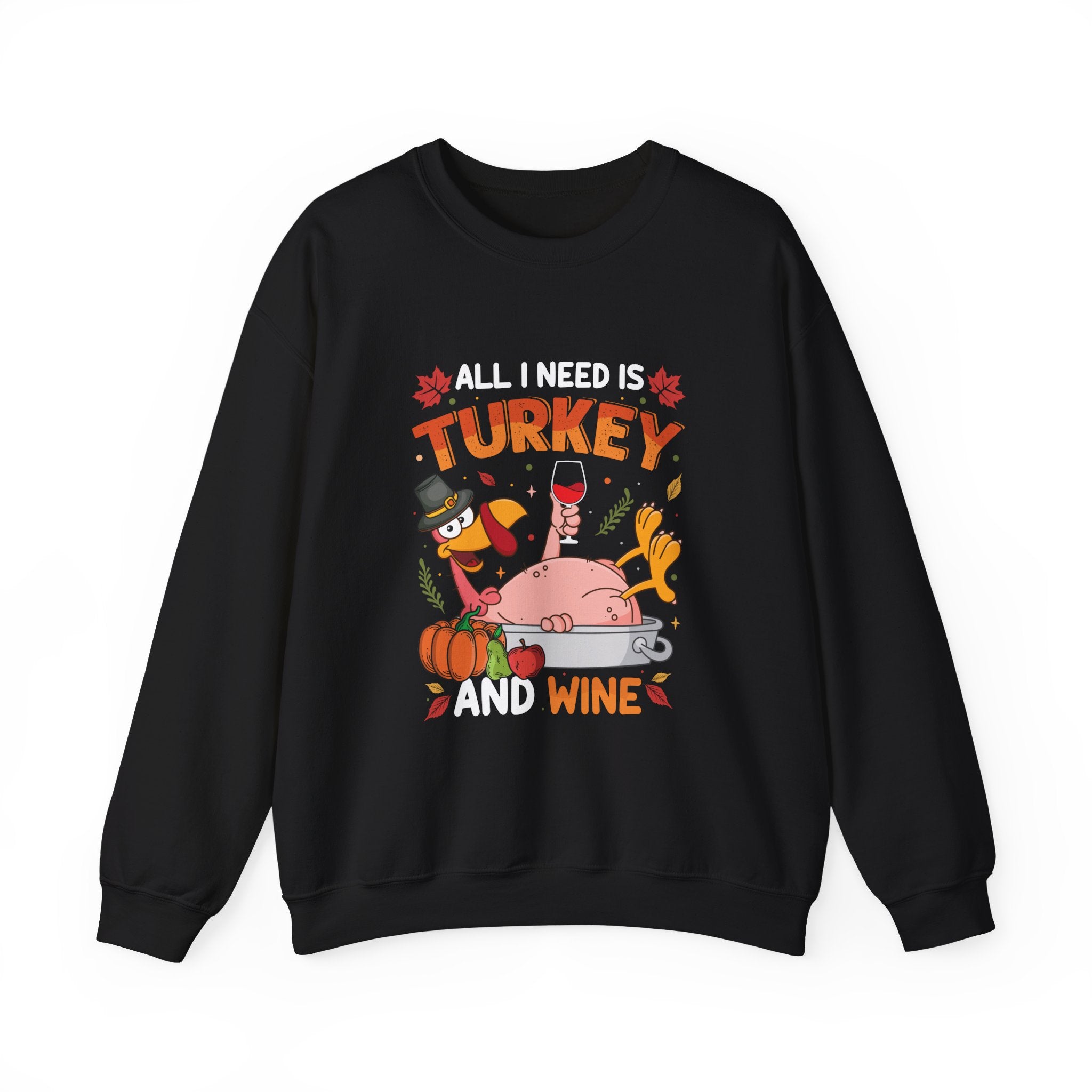 Thanksgiving Turkey & Wine Sweatshirt