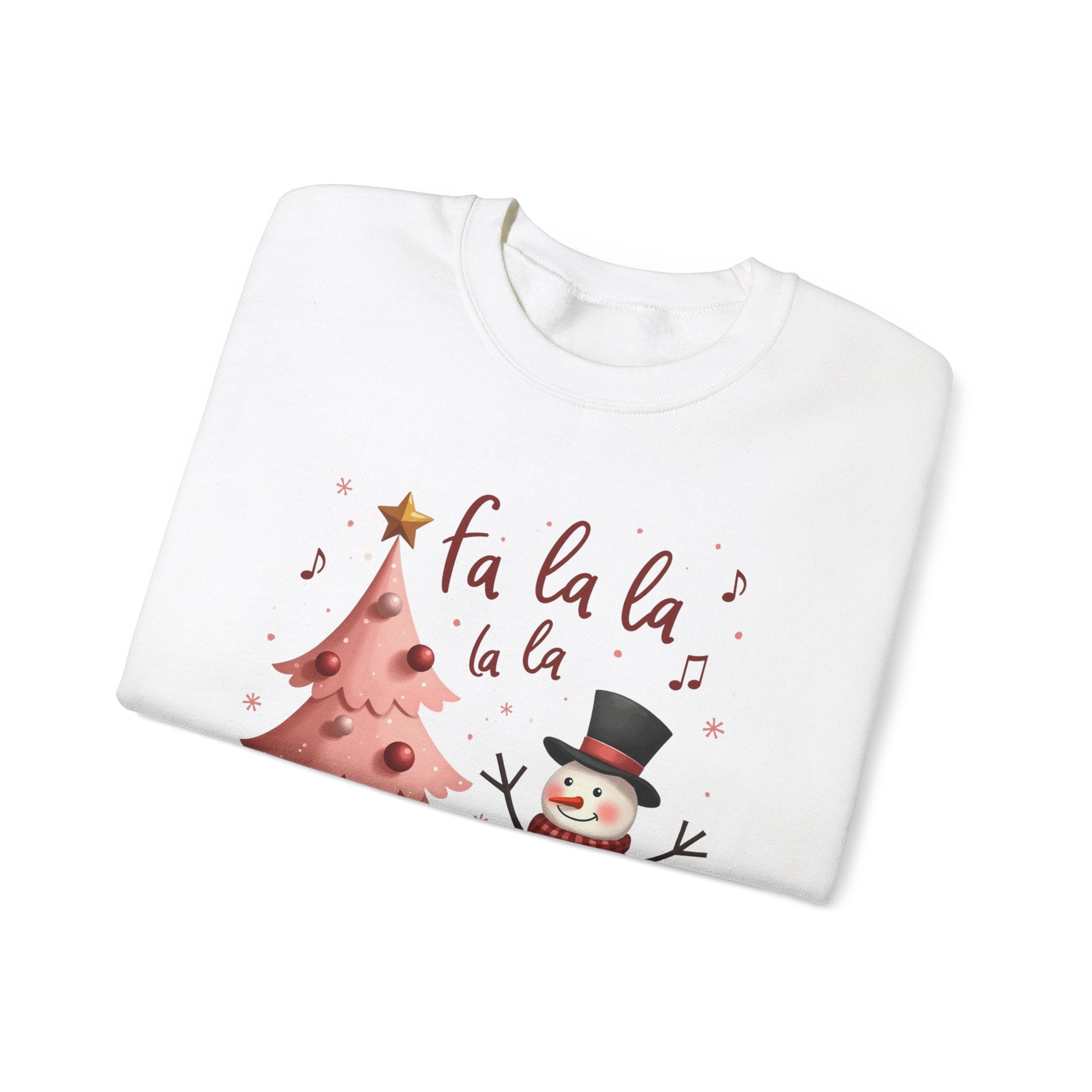 Pink Tree & Snowman Christmas Sweatshirt