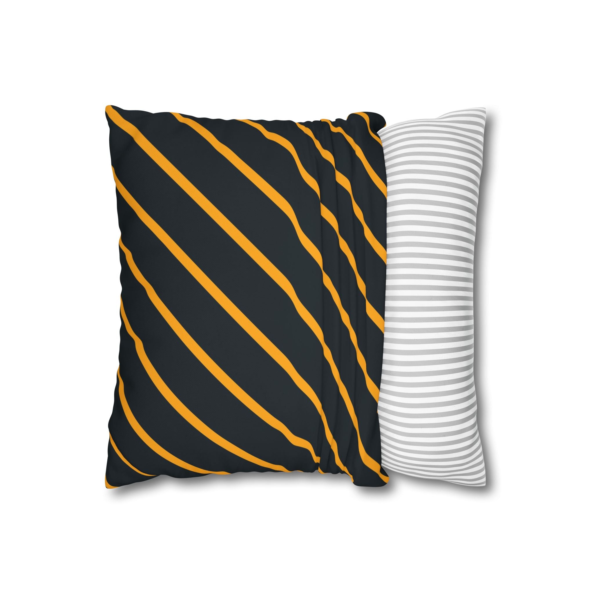 Bold Orange Diagonal Stripe Pillowcase