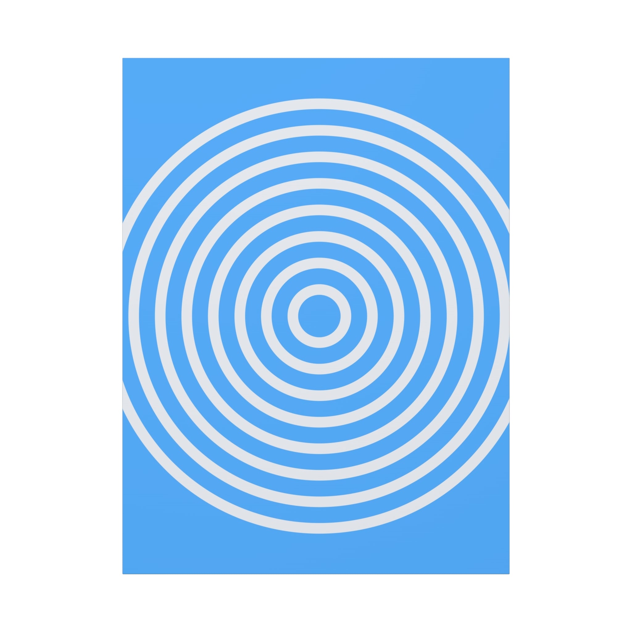 Blue Ripple Concentric Circles Canvas Art