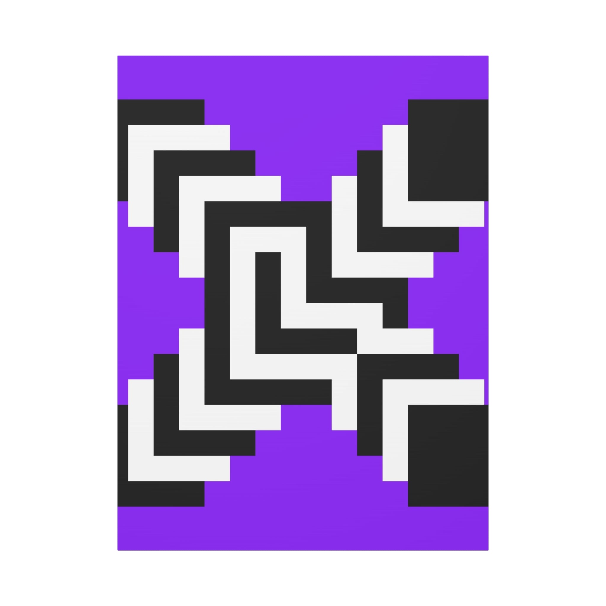 Purple Pixel Art Geometric Canvas