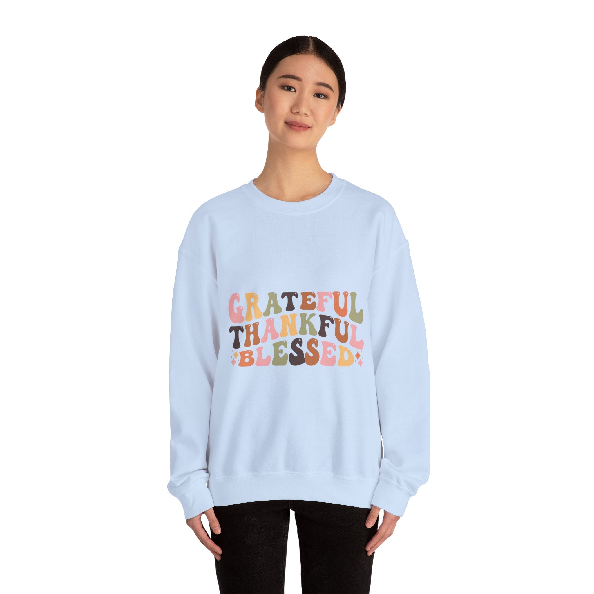 Grateful Thankful Blessed Thanksgiving Sweatshirt