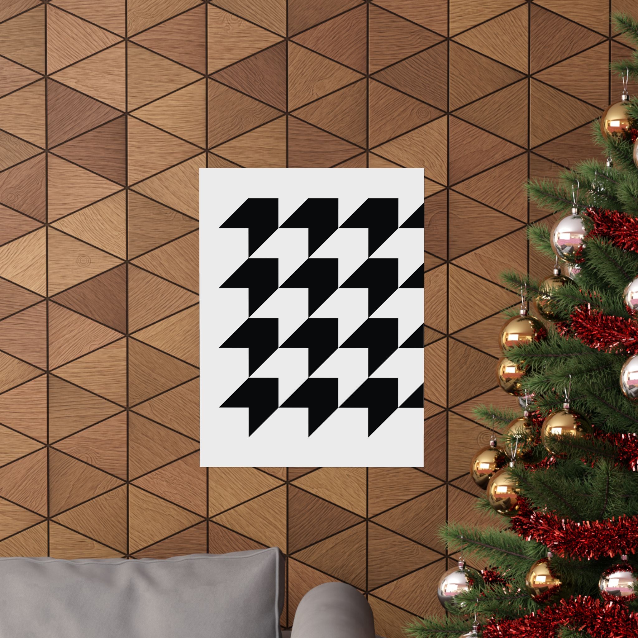 Geometric Arrow Tessellation Poster