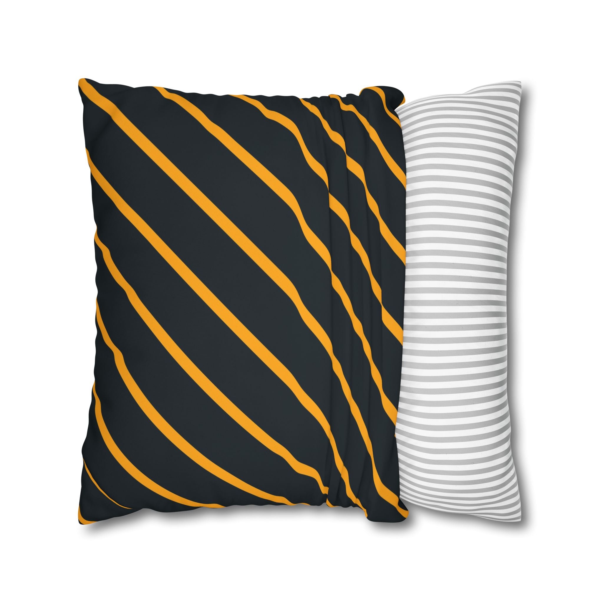 Bold Orange Diagonal Stripe Pillowcase