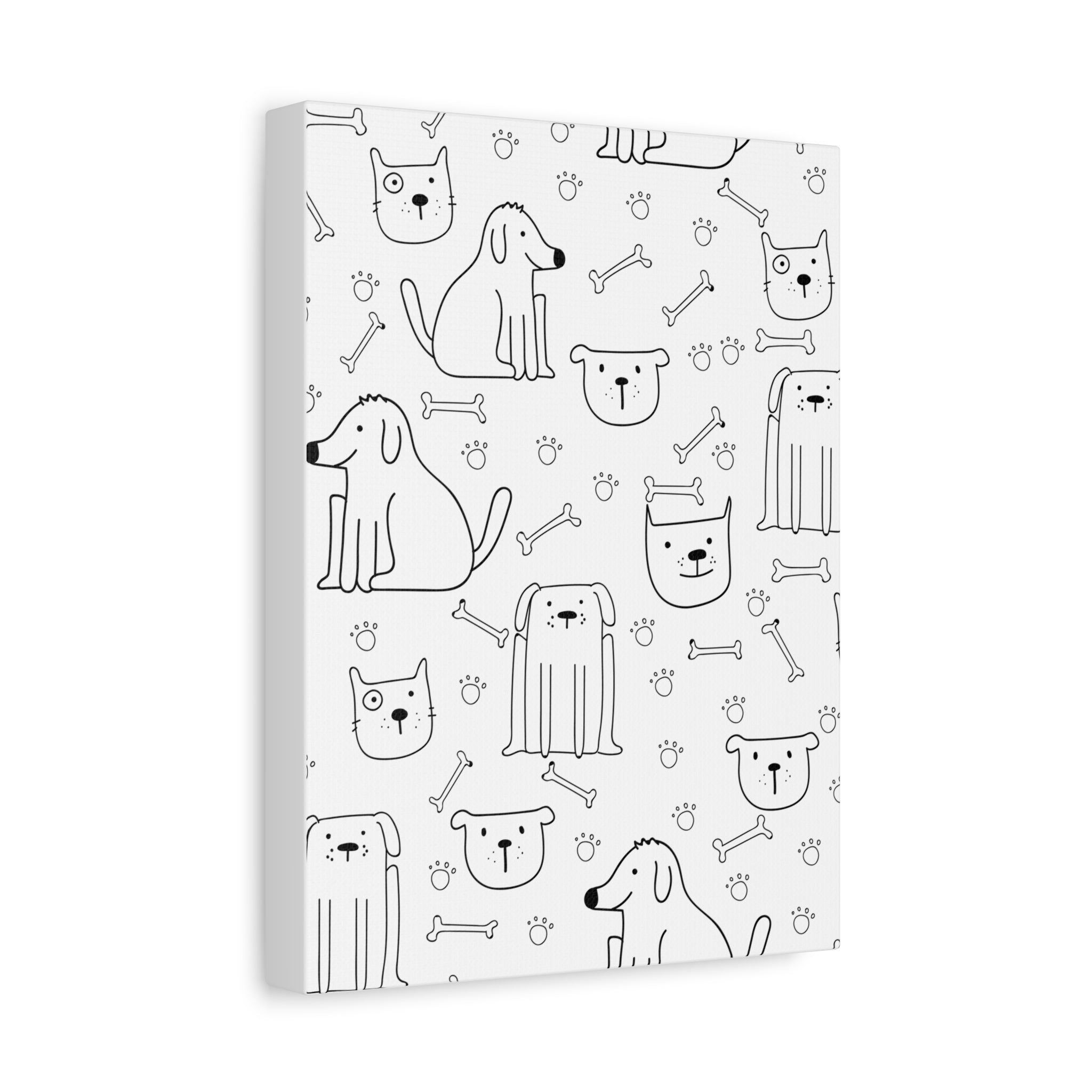 Cute Dogs & Cats Canvas Print