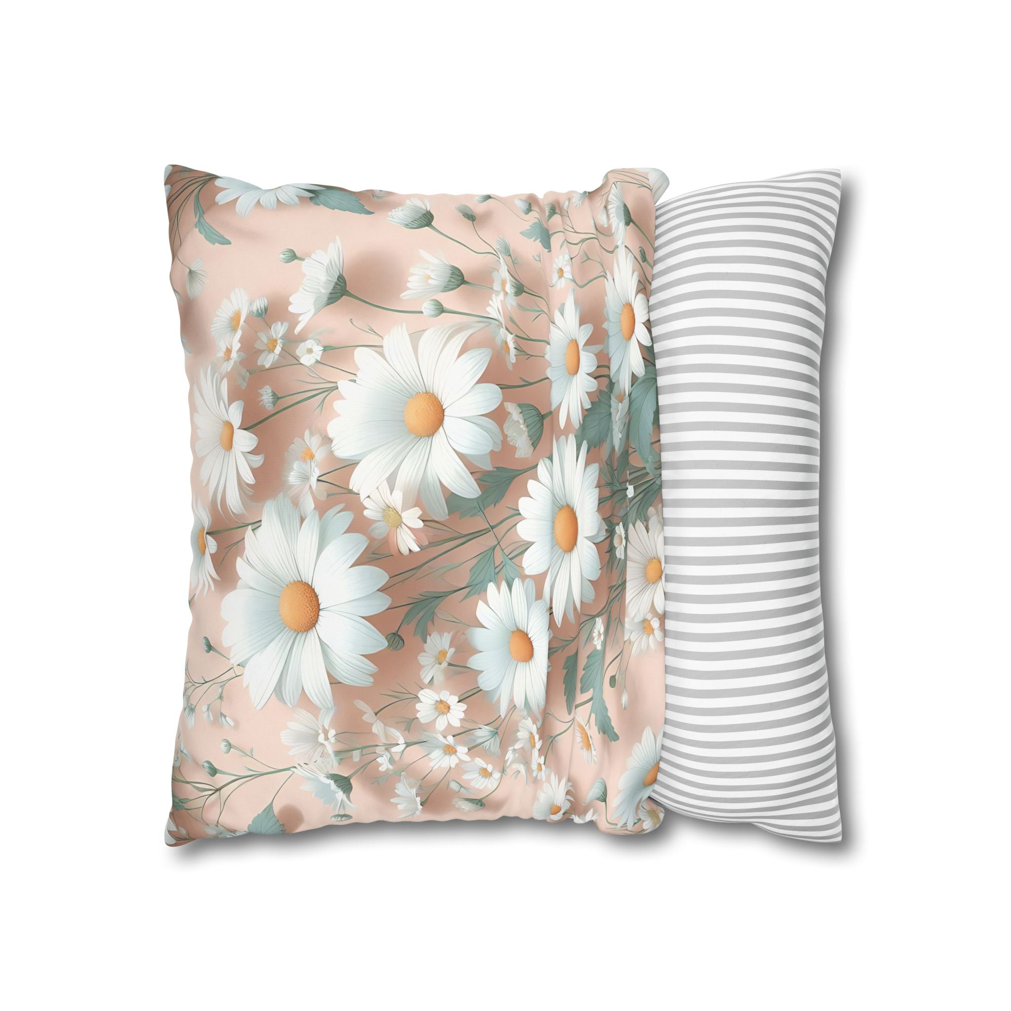 Peach Daisy Pillowcase - Floral Bedding