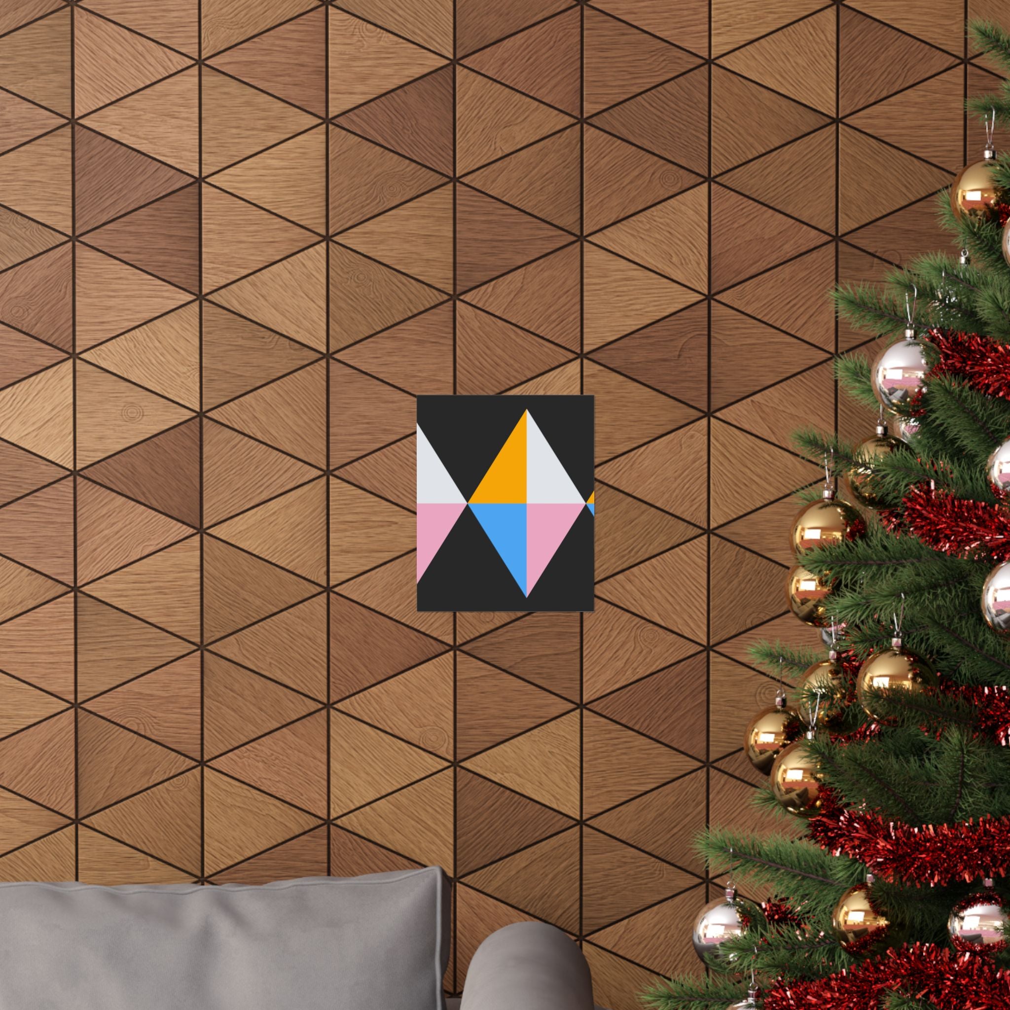 Geometric Triangle Art Poster