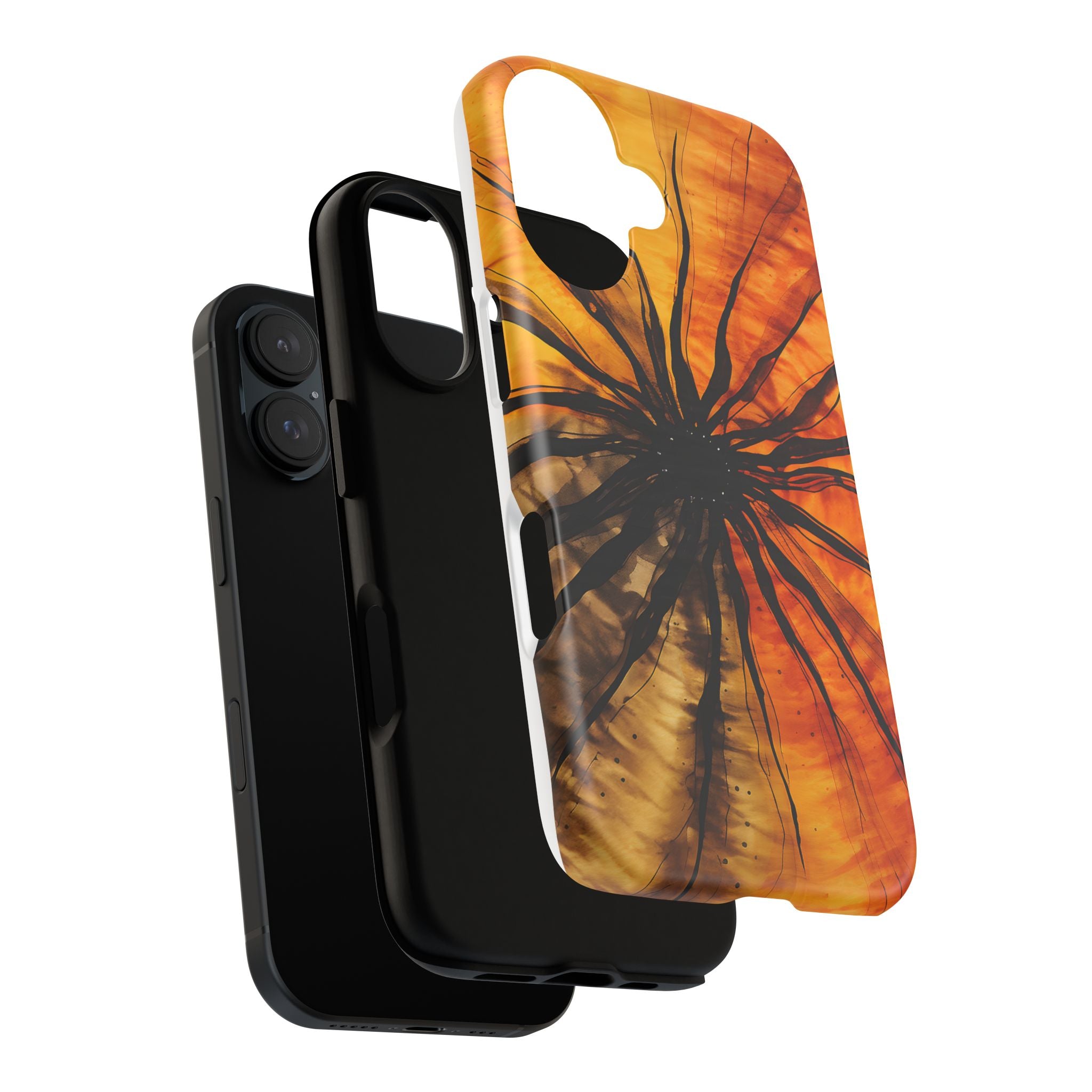 Fiery Sunburst Hexagon iPhone Case