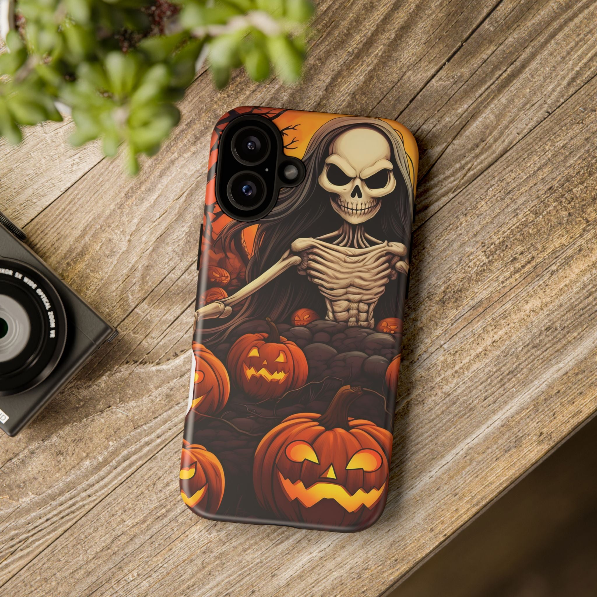 Spooky Skeleton Hexagon iPhone Case