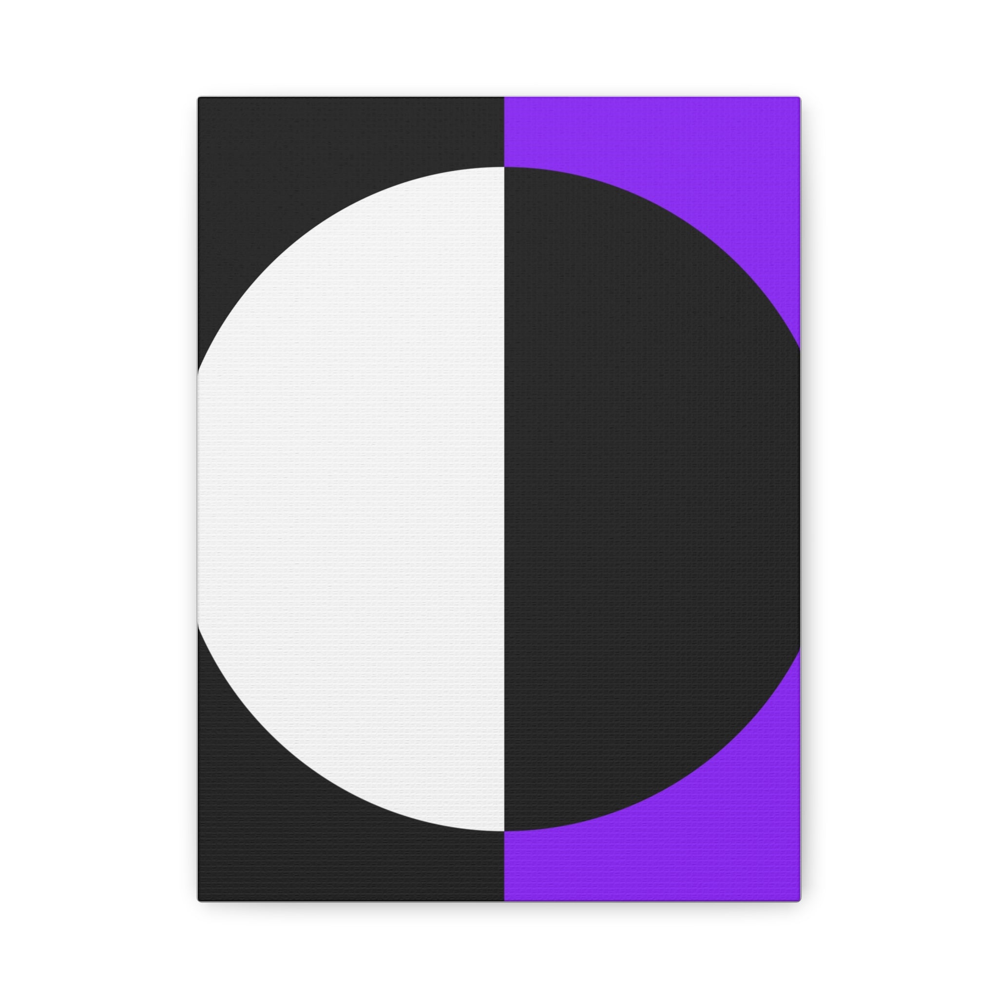 Abstract Purple & Black Circle Canvas Art