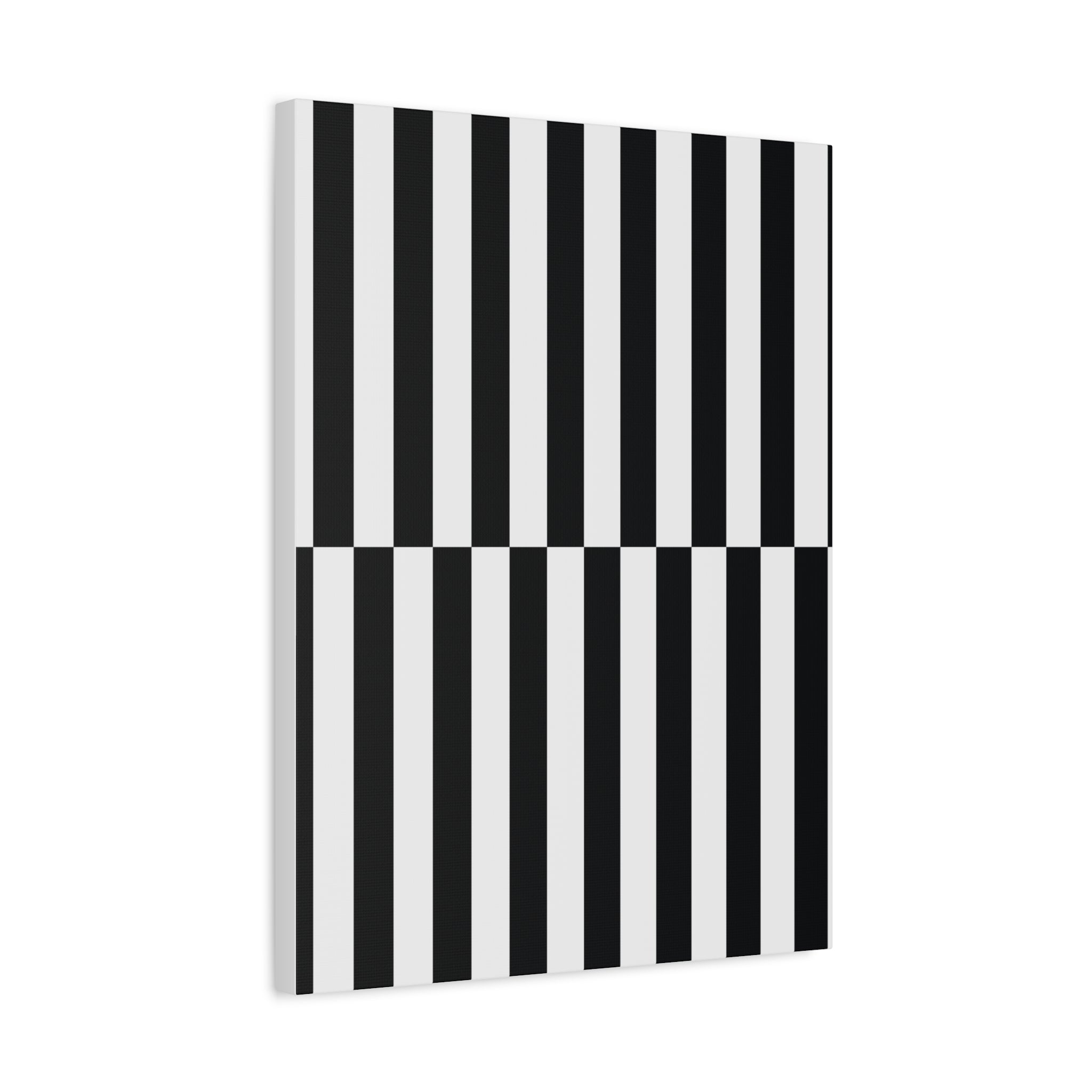 Op Art Shift: Black & White Stripe Canvas