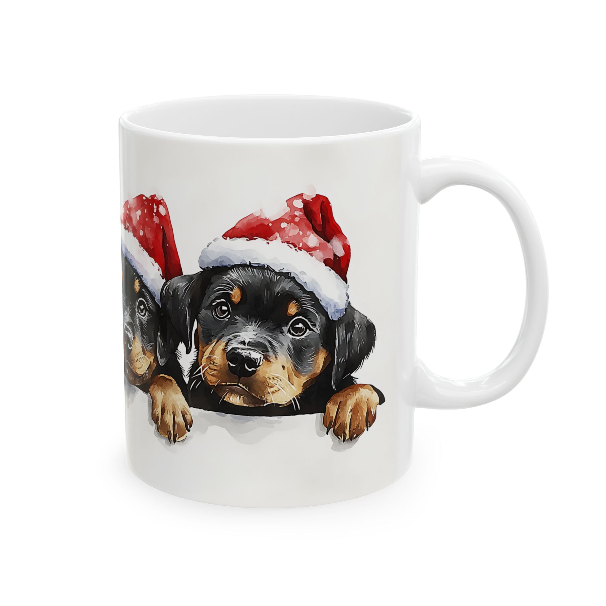 Rottweiler Puppies Christmas Mug