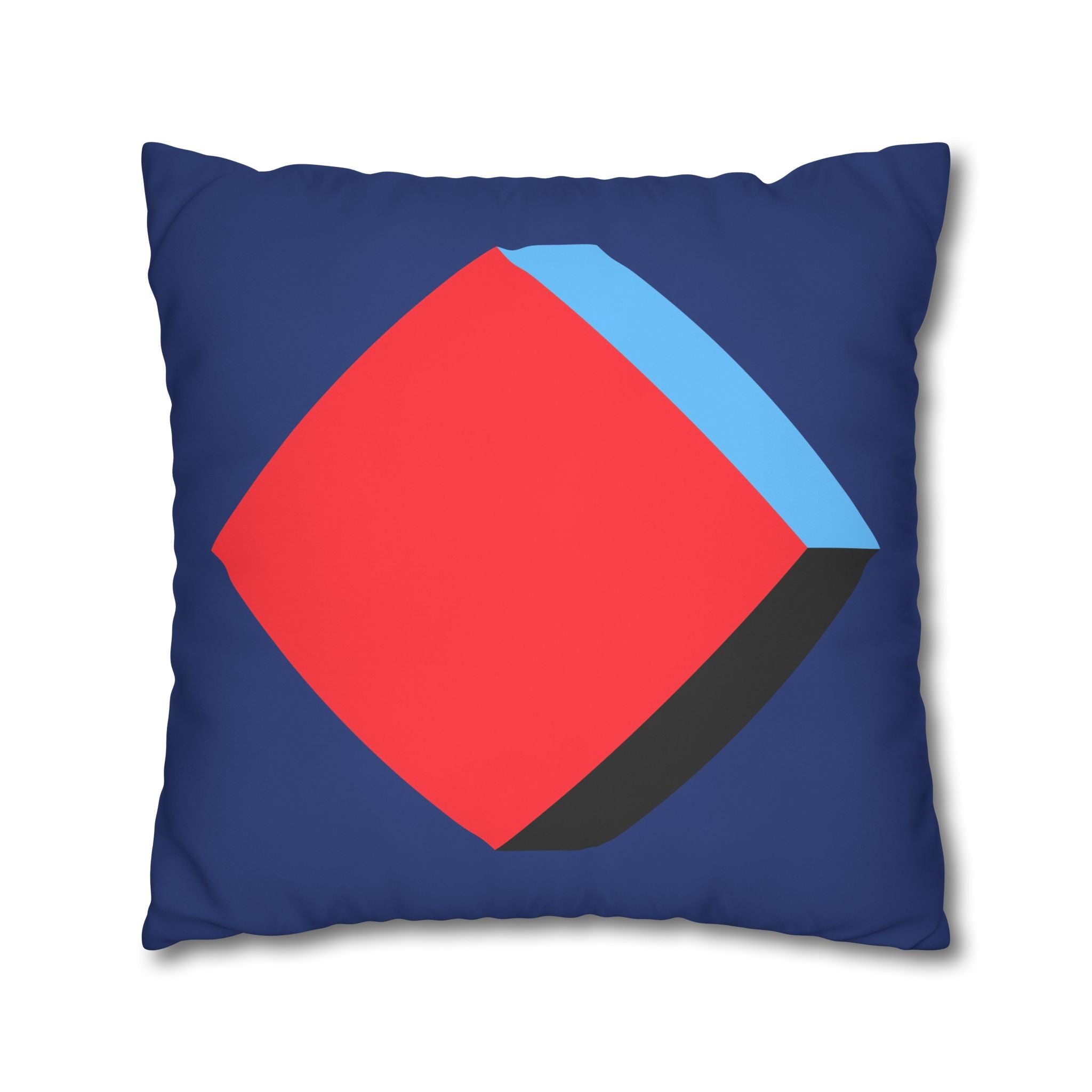 Geometric Diamond Pillowcase - Red & Blue