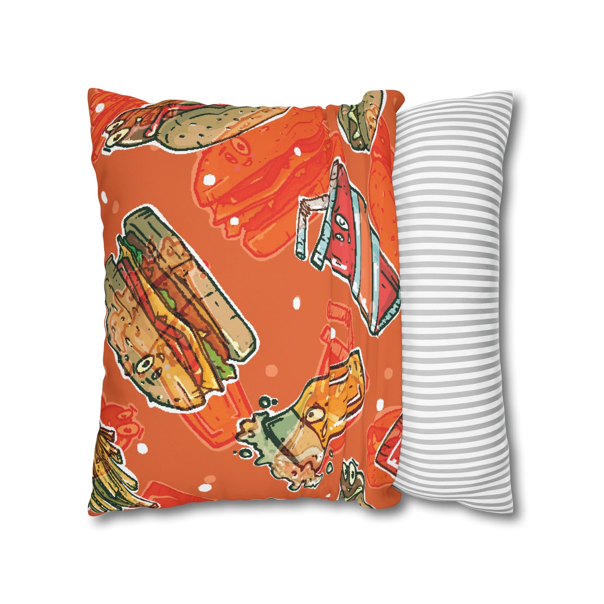 Happy Food Fast Food Pillowcase