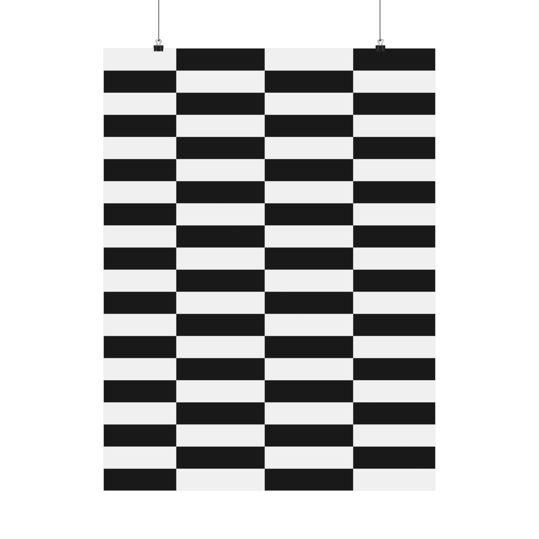 Abstract Black & White Geometric Poster