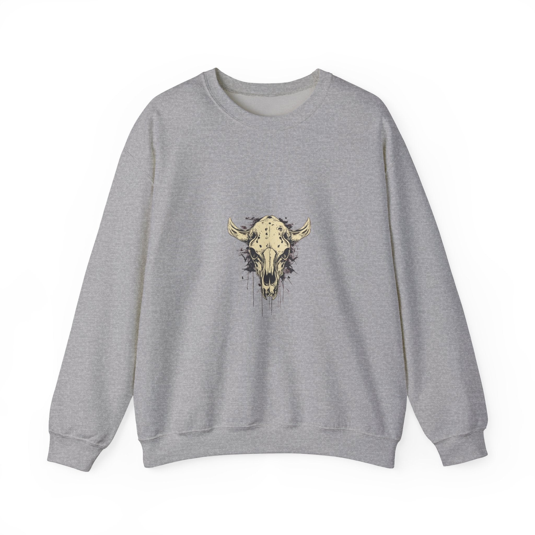 Grunge Bull Skull Sweatshirt